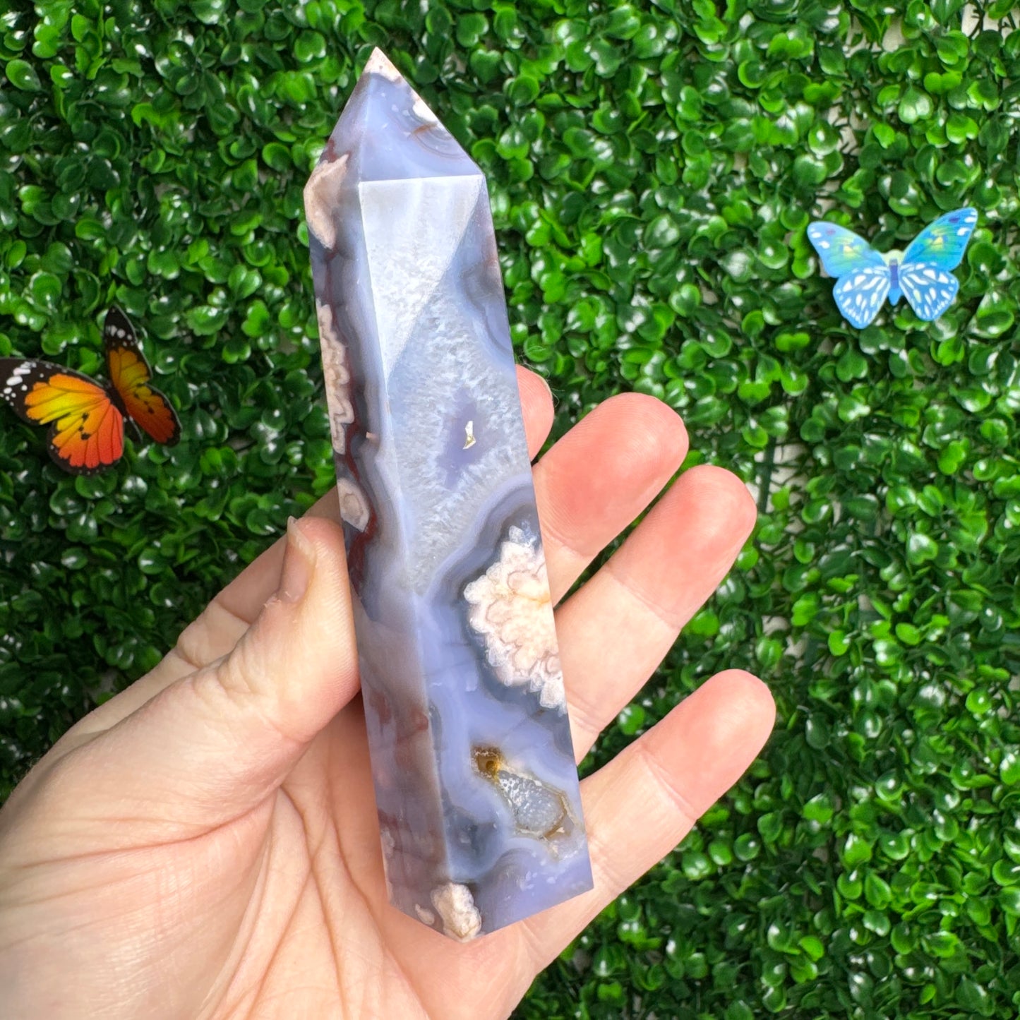 Blue Flower Agate Towers