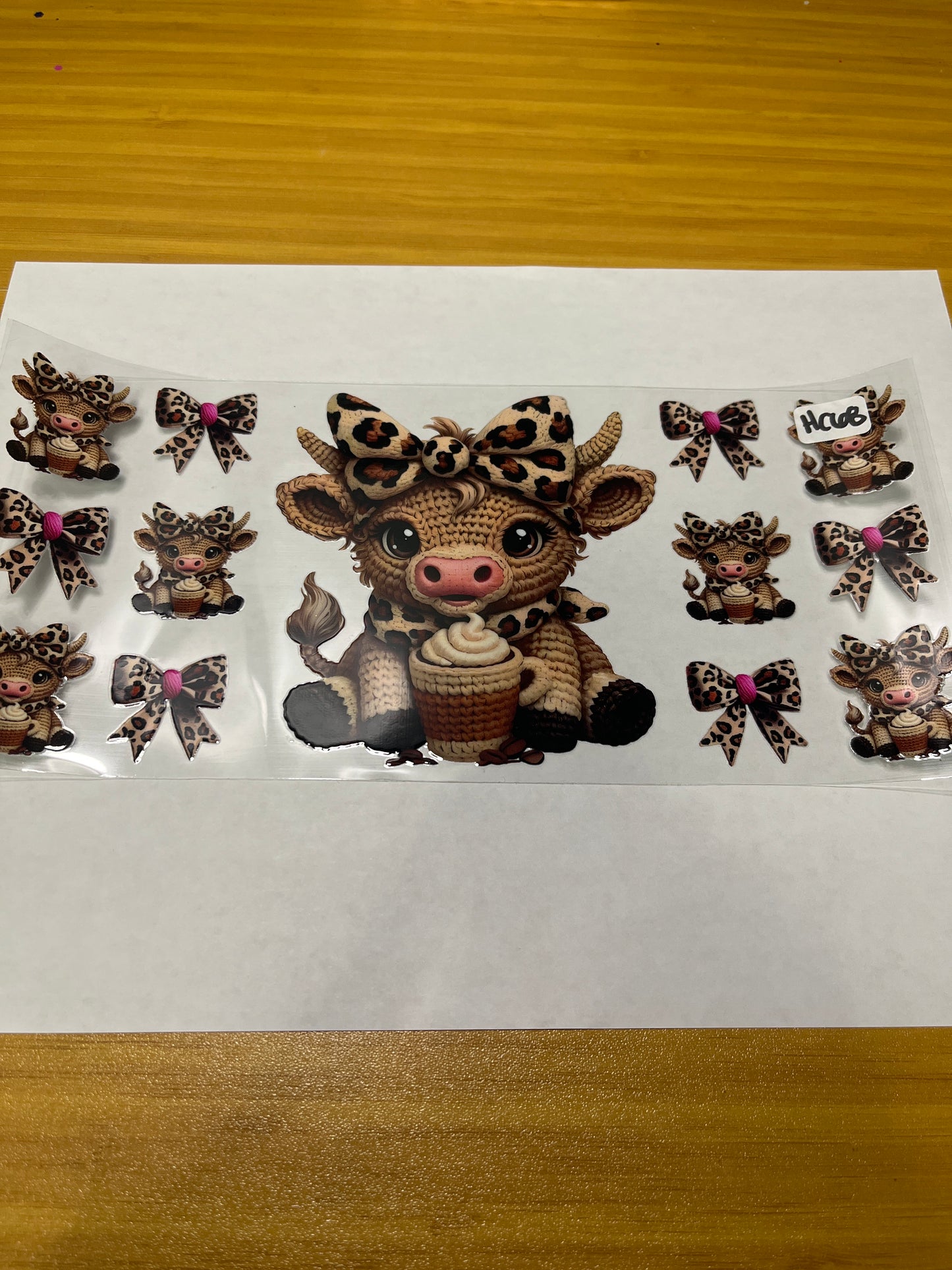 HC68 Highland Cow UVDTF Wrap
