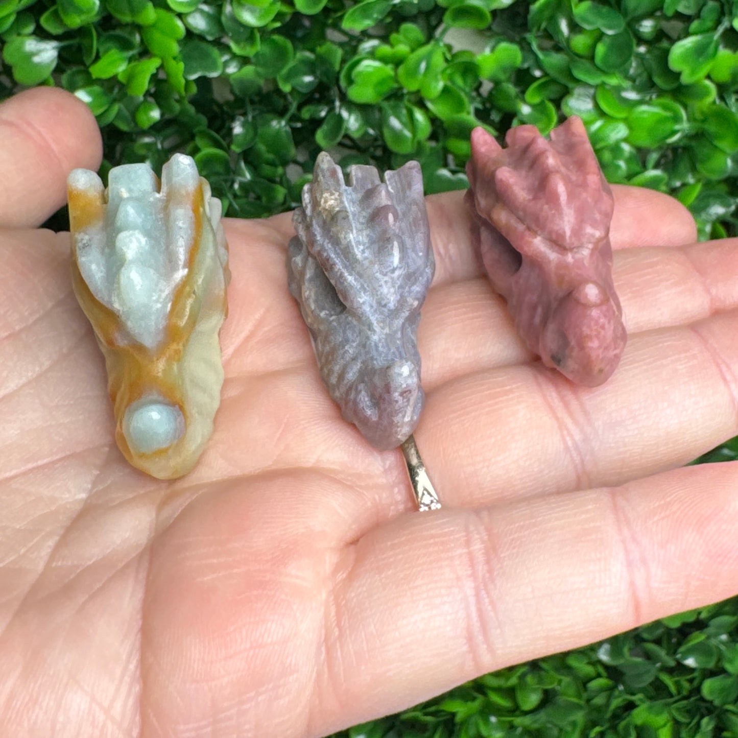 Mini Dragon Head Carvings