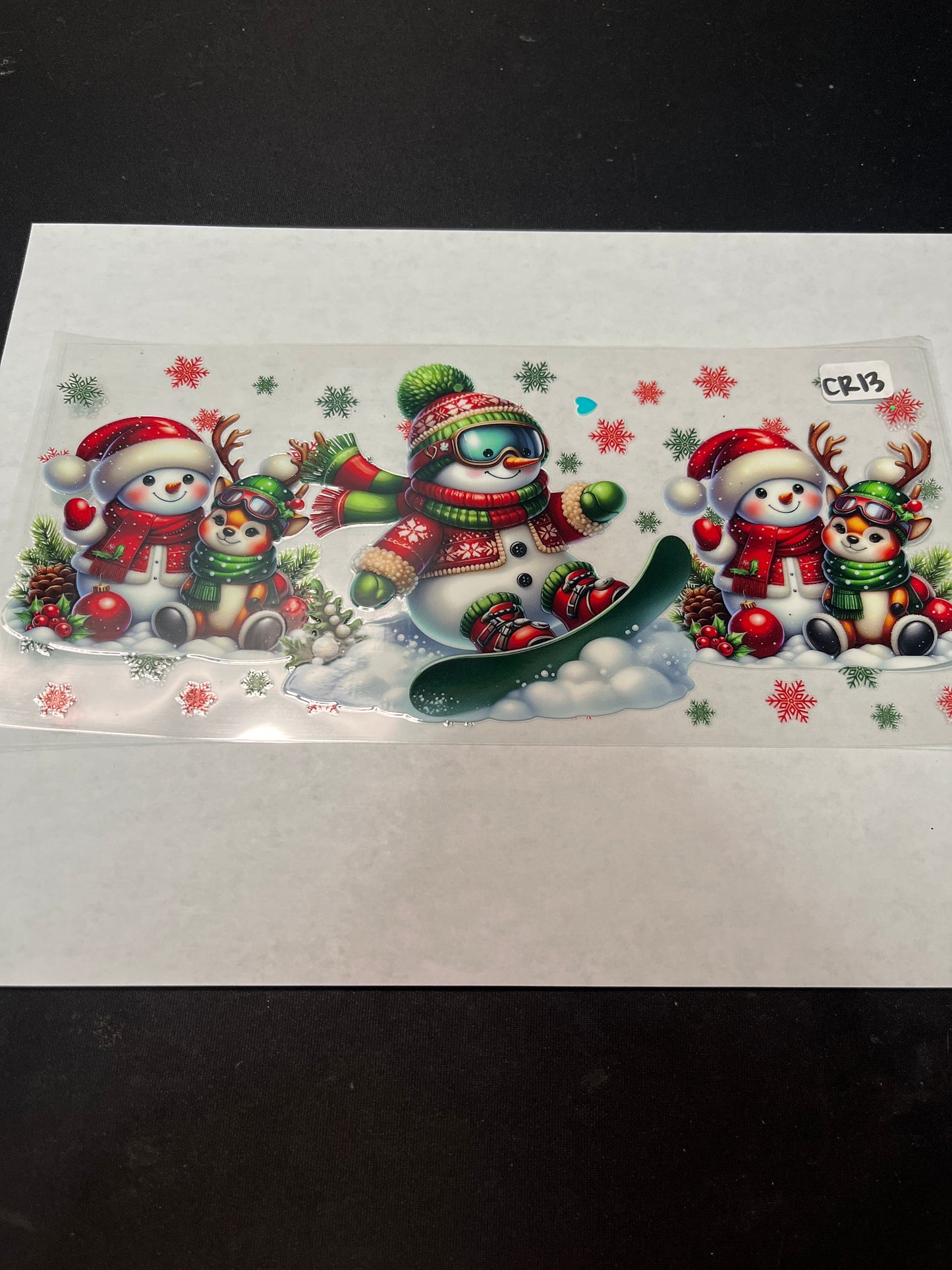 CR13 Christmas Snowman UVDTF Wrap