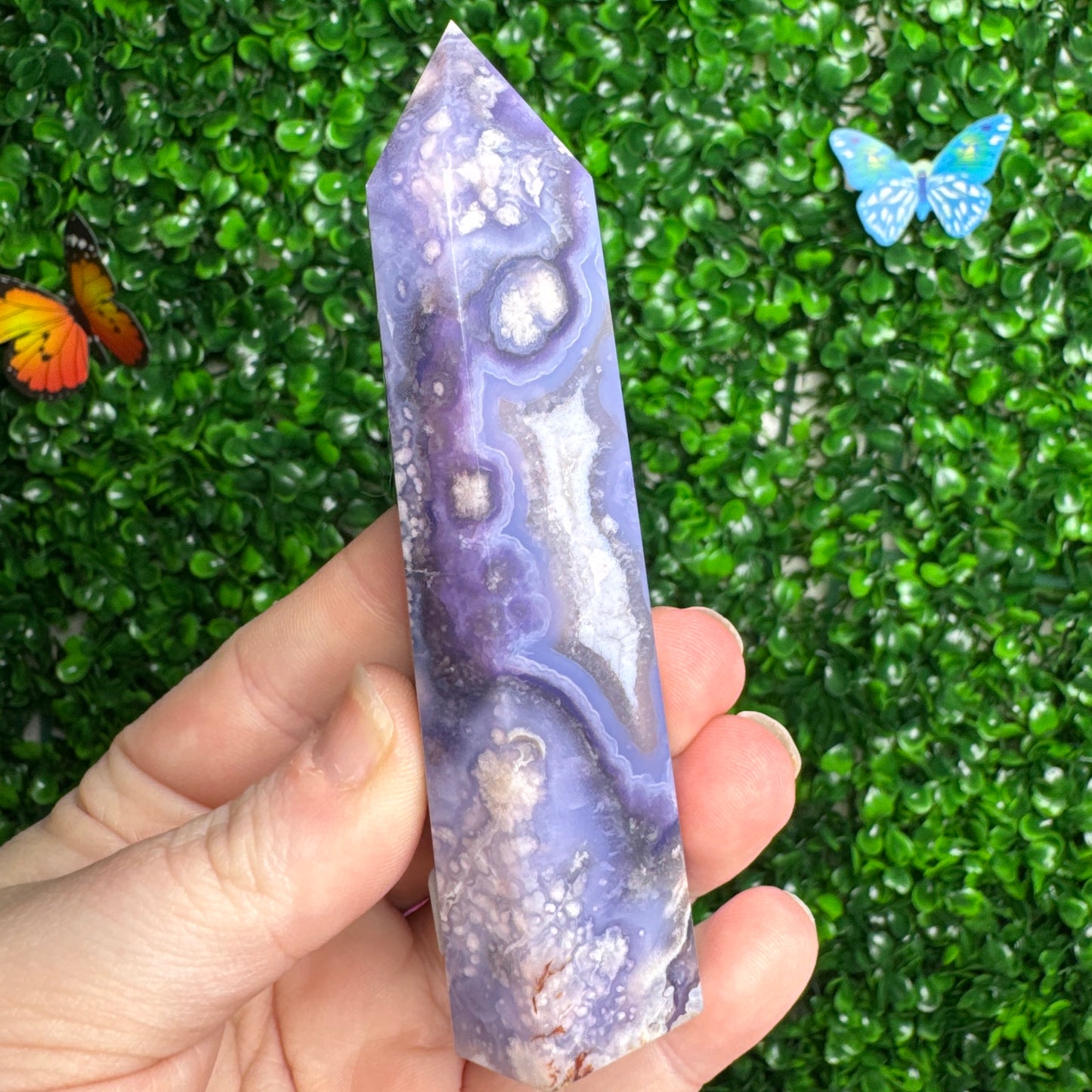 Blue Flower Agate Towers