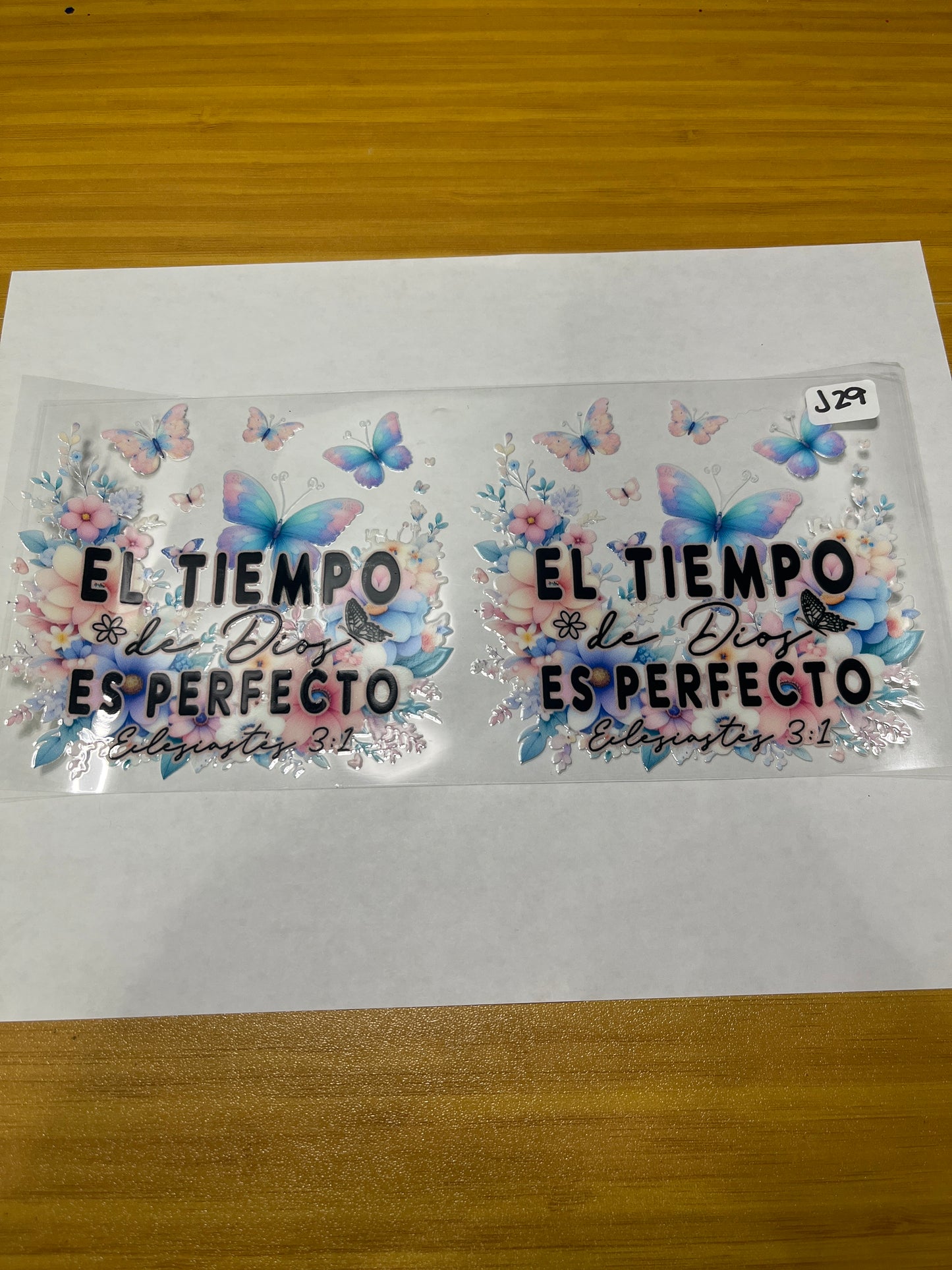 J29 Religious Spanish UVDTF Wrap