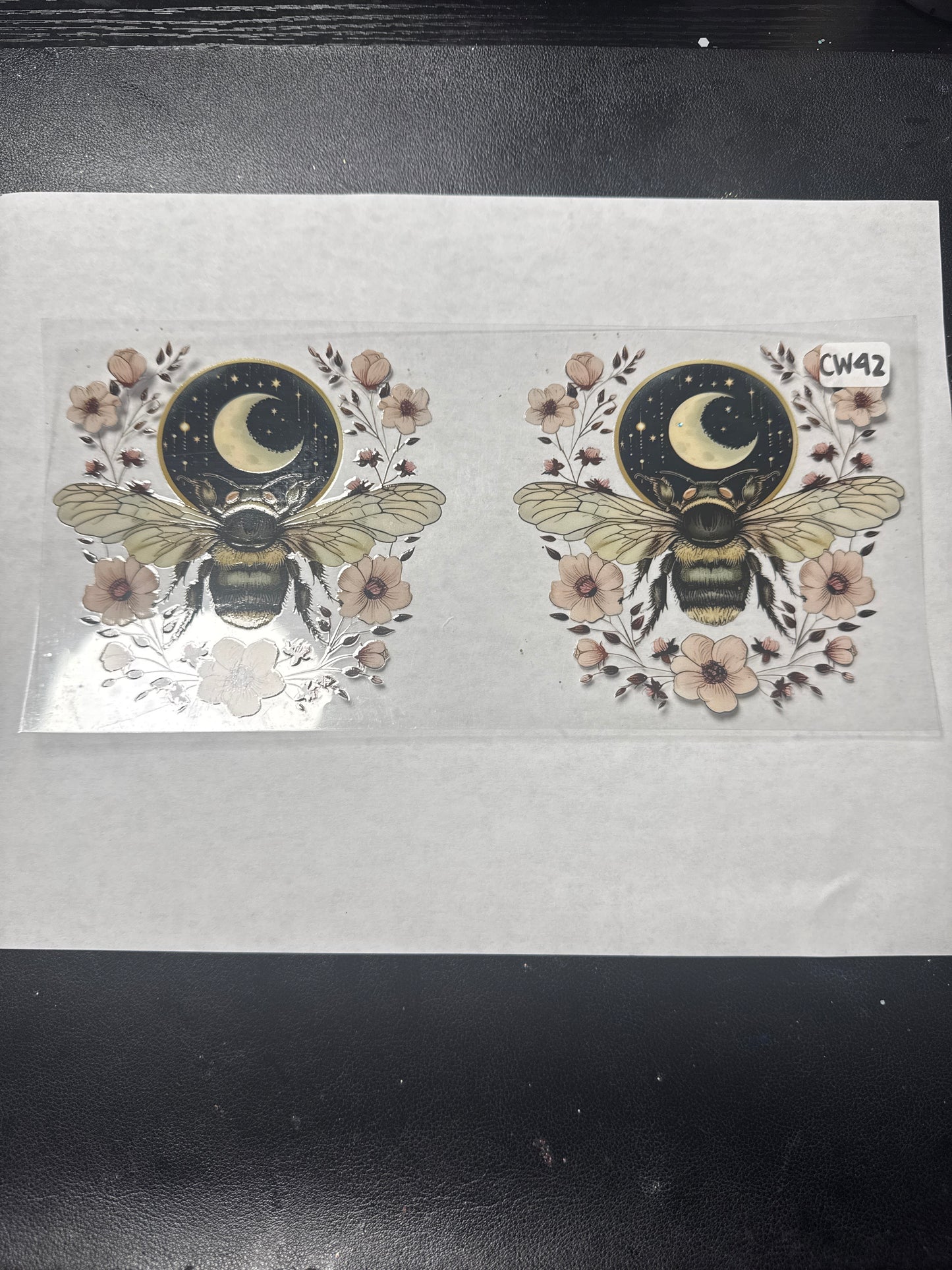 CW42 Bee moon and flower crystal witchy style uvdtf wrap
