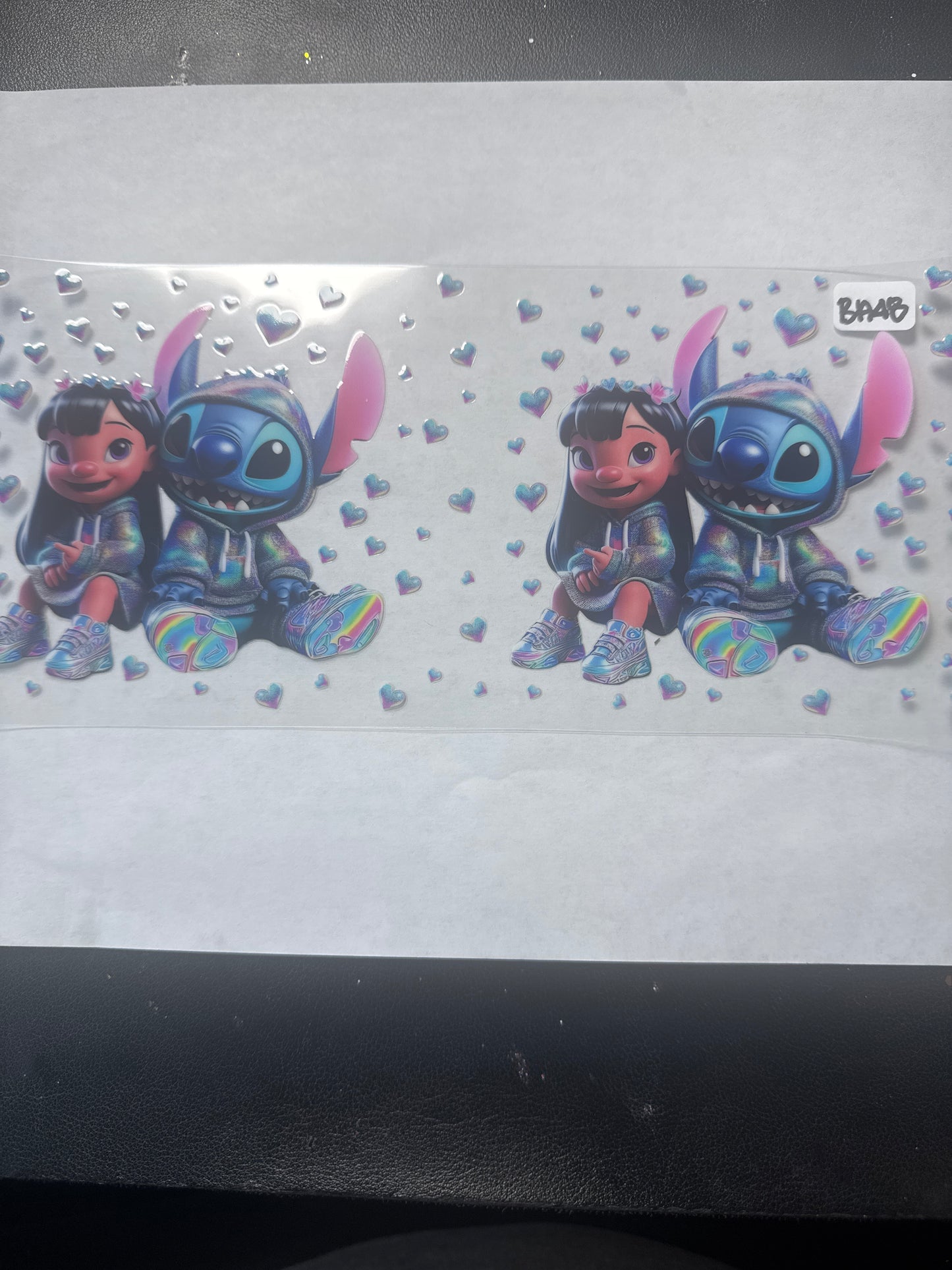 BA 48 Blue alien and girl uvdtf wrap