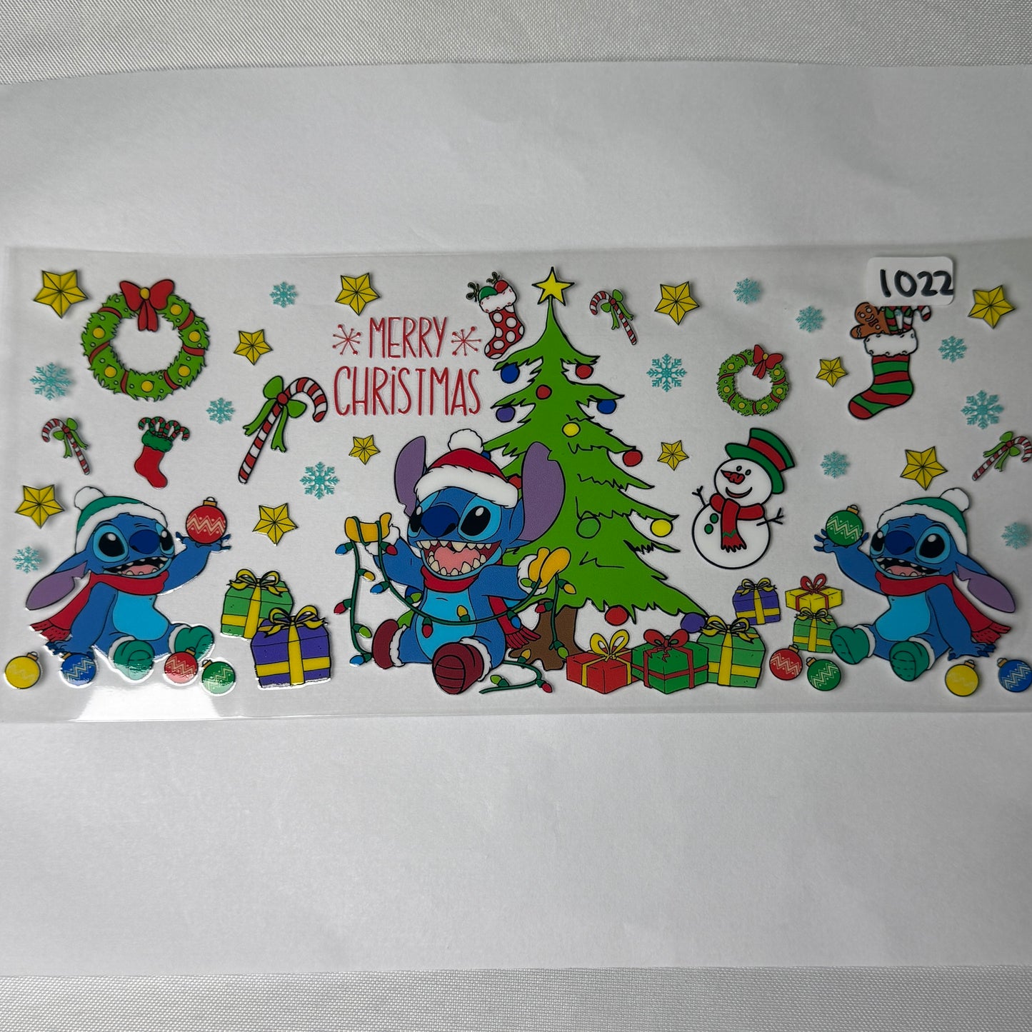 Blue Alien UVDTF Christmas Wraps