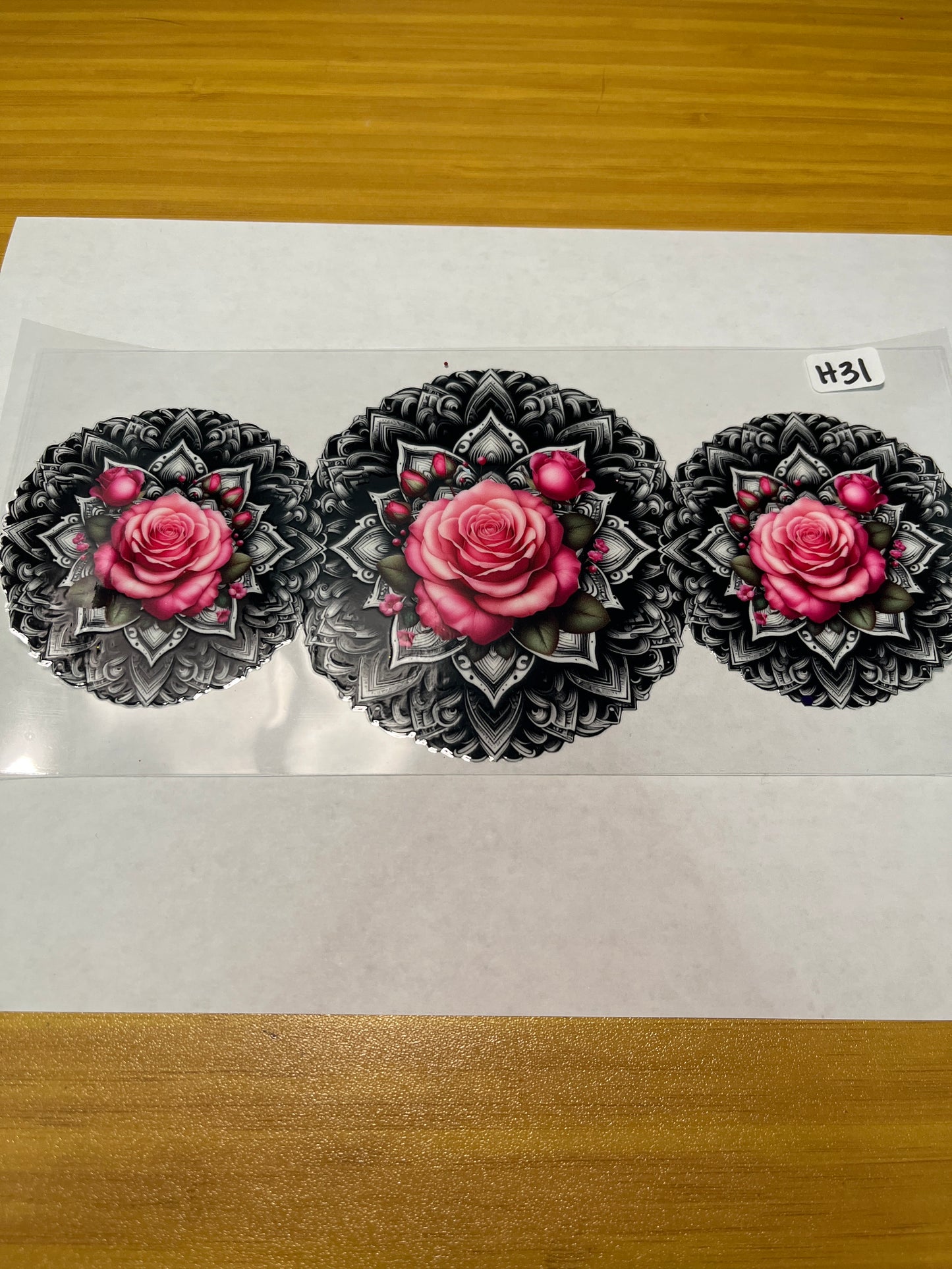 H31 Flower Mandala UVDTF Wrap