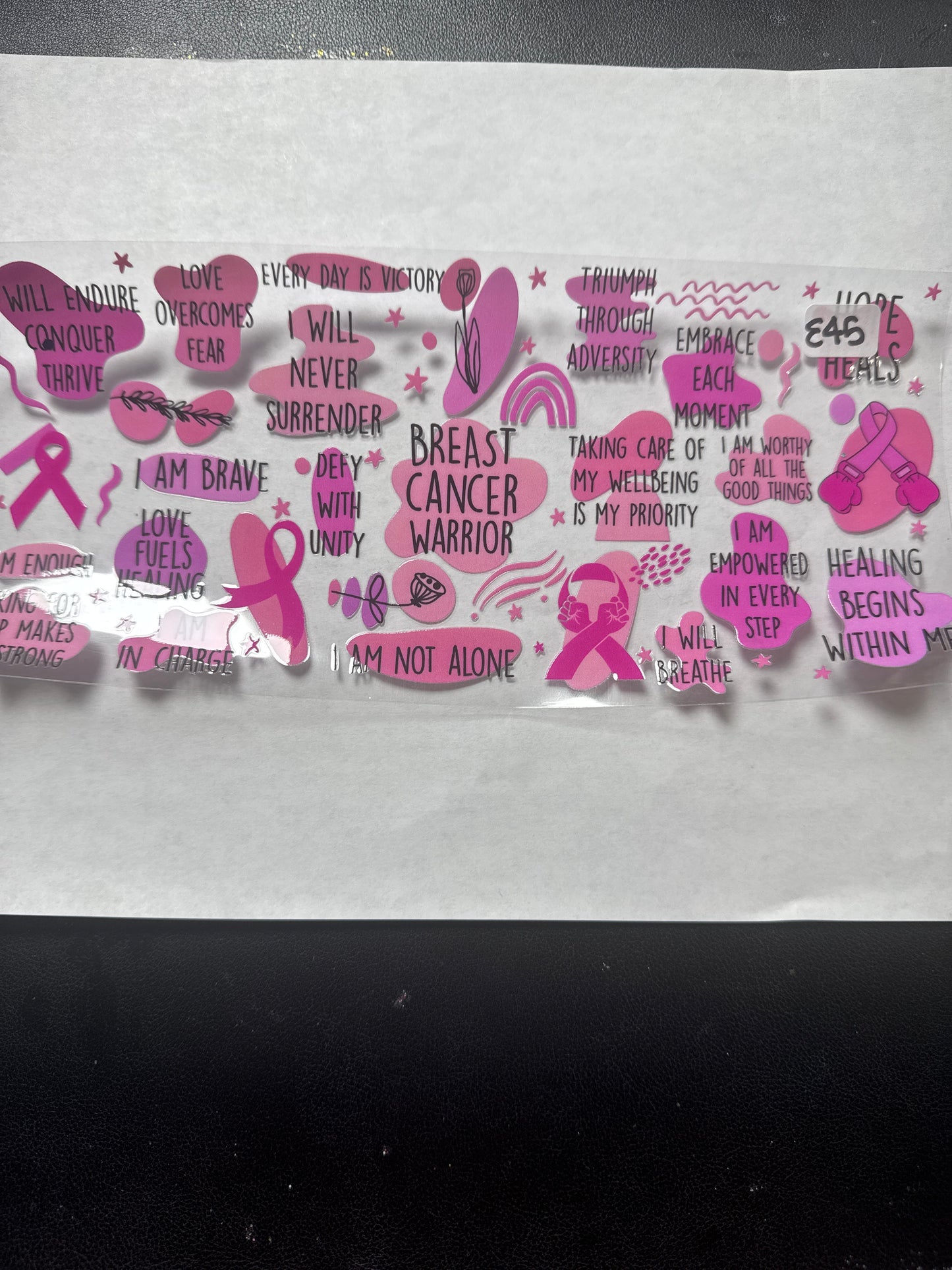 E45 breast cancer awareness wrap
