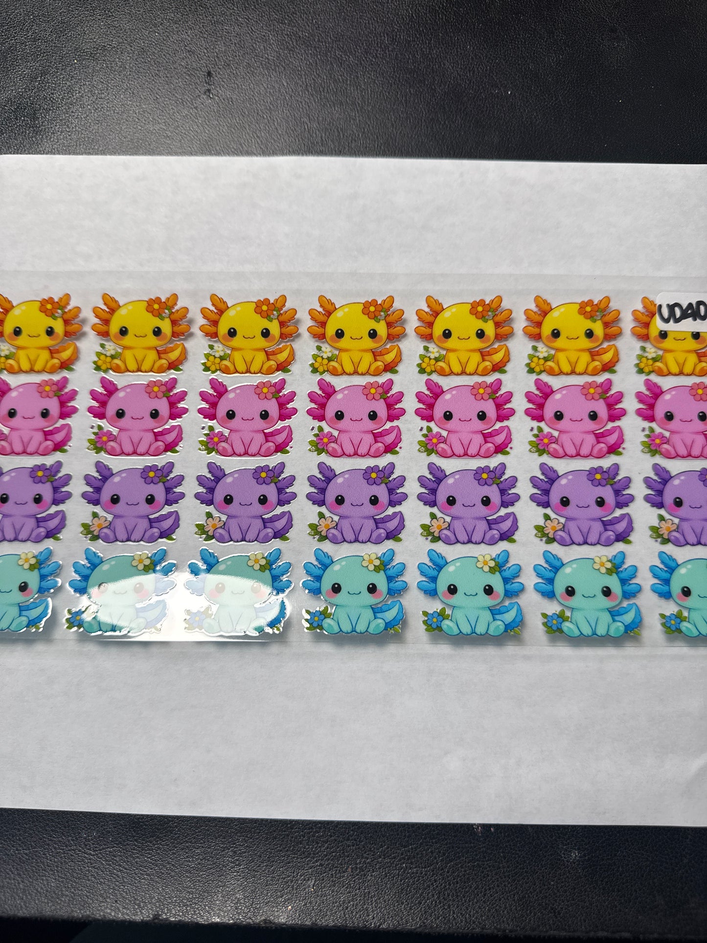 UD40 Multicolor Axolottle uvdtf wrap