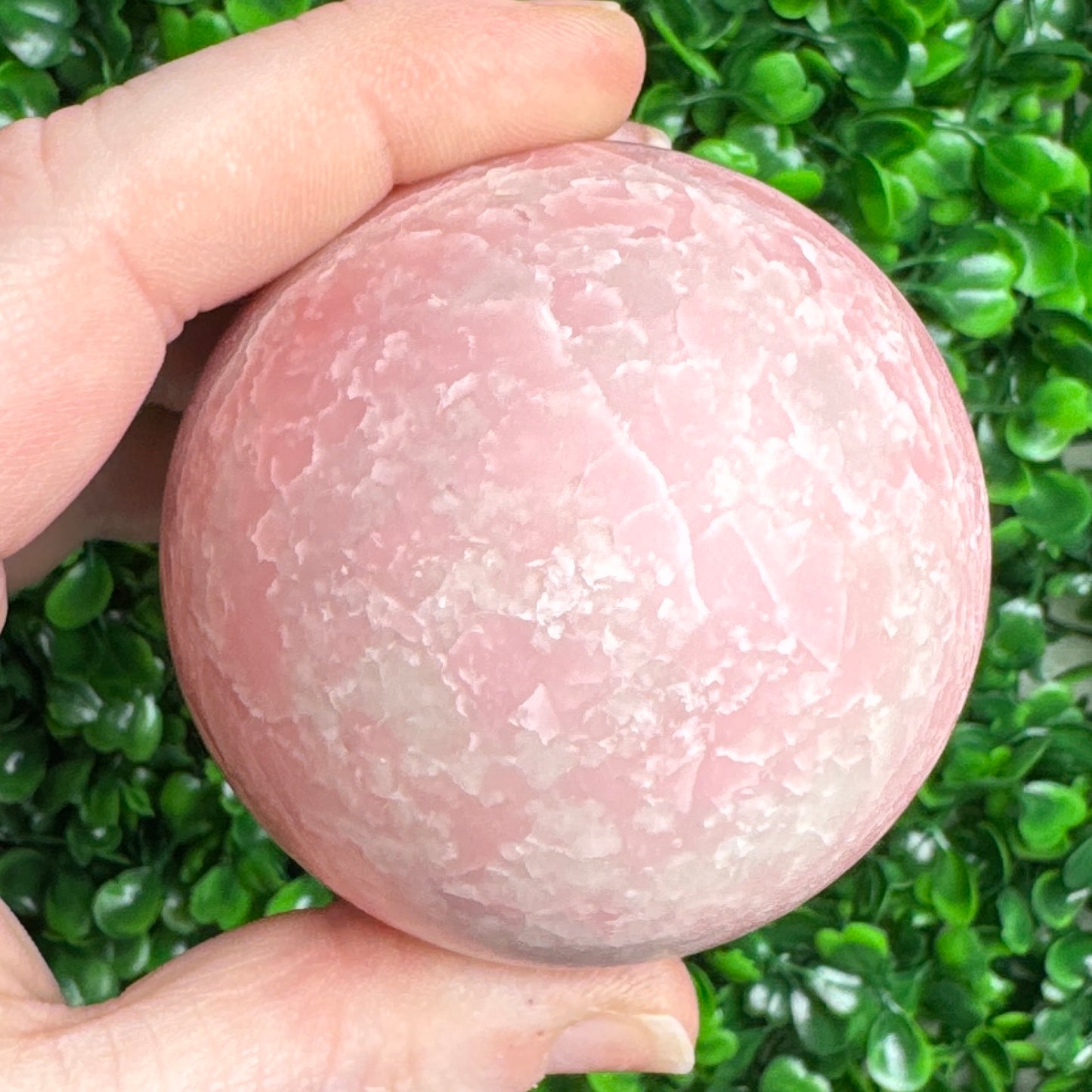 Pink opal sphere