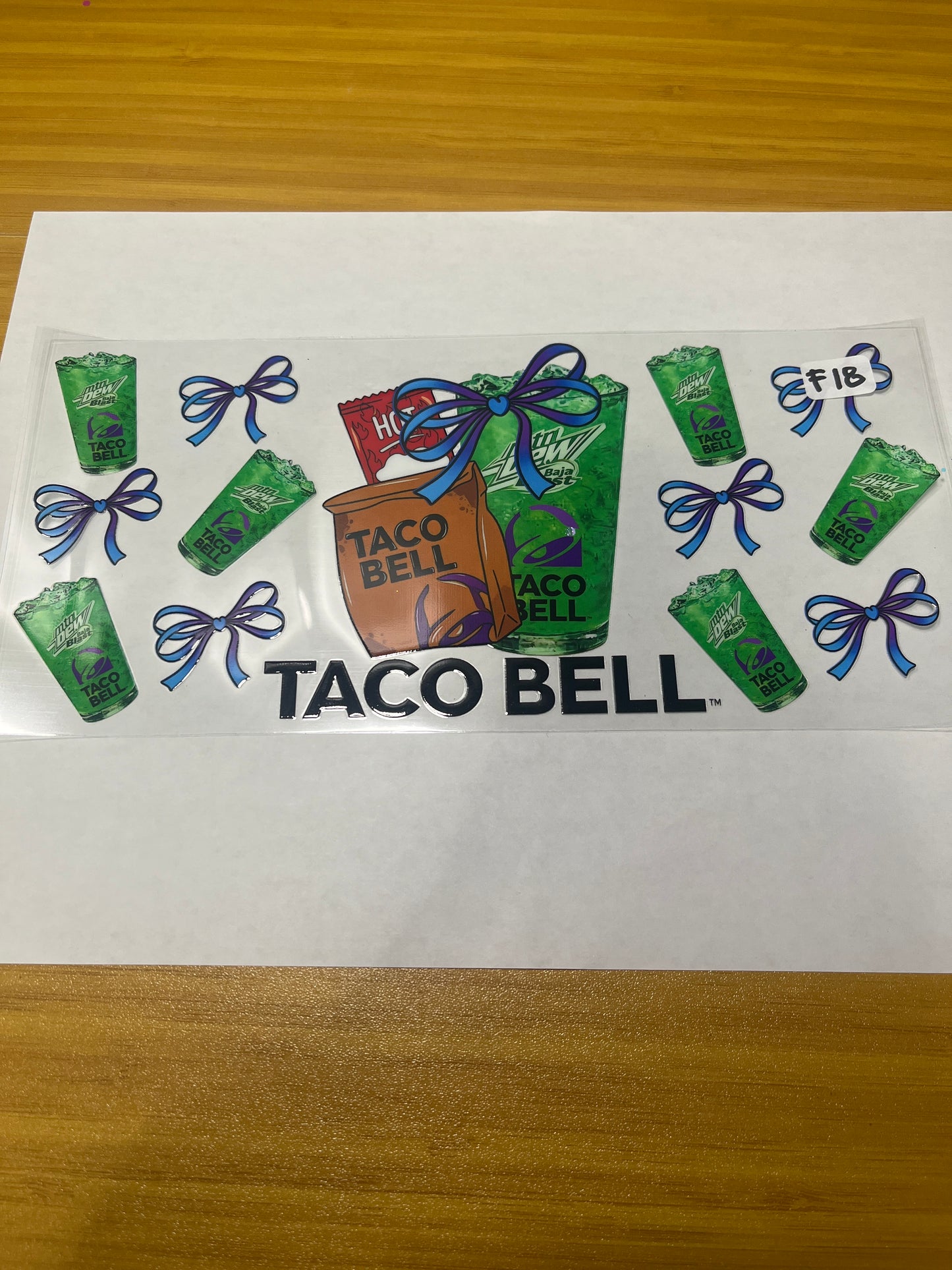 F18 Food Taco UVDTF Wrap