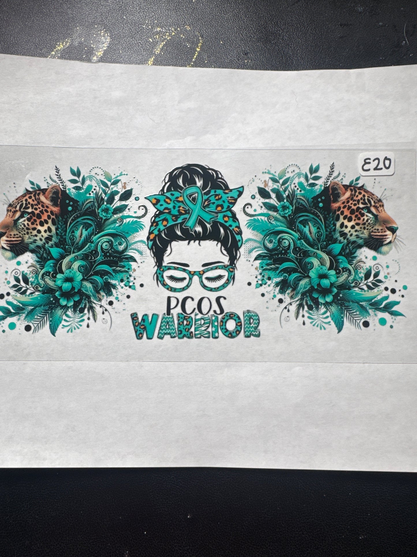 E20 PCOS warrior awareness uvdtf wrap