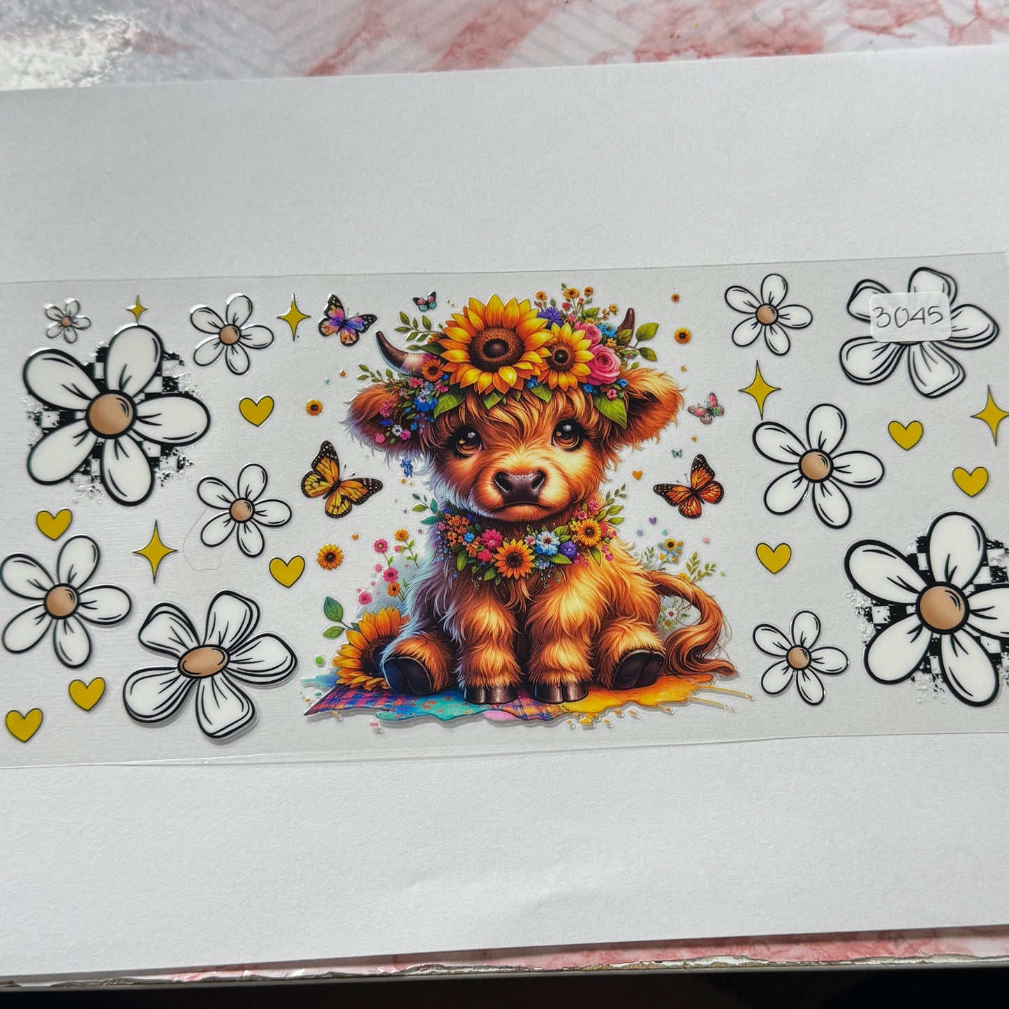 Highland Cow UVDTF Cup Wraps