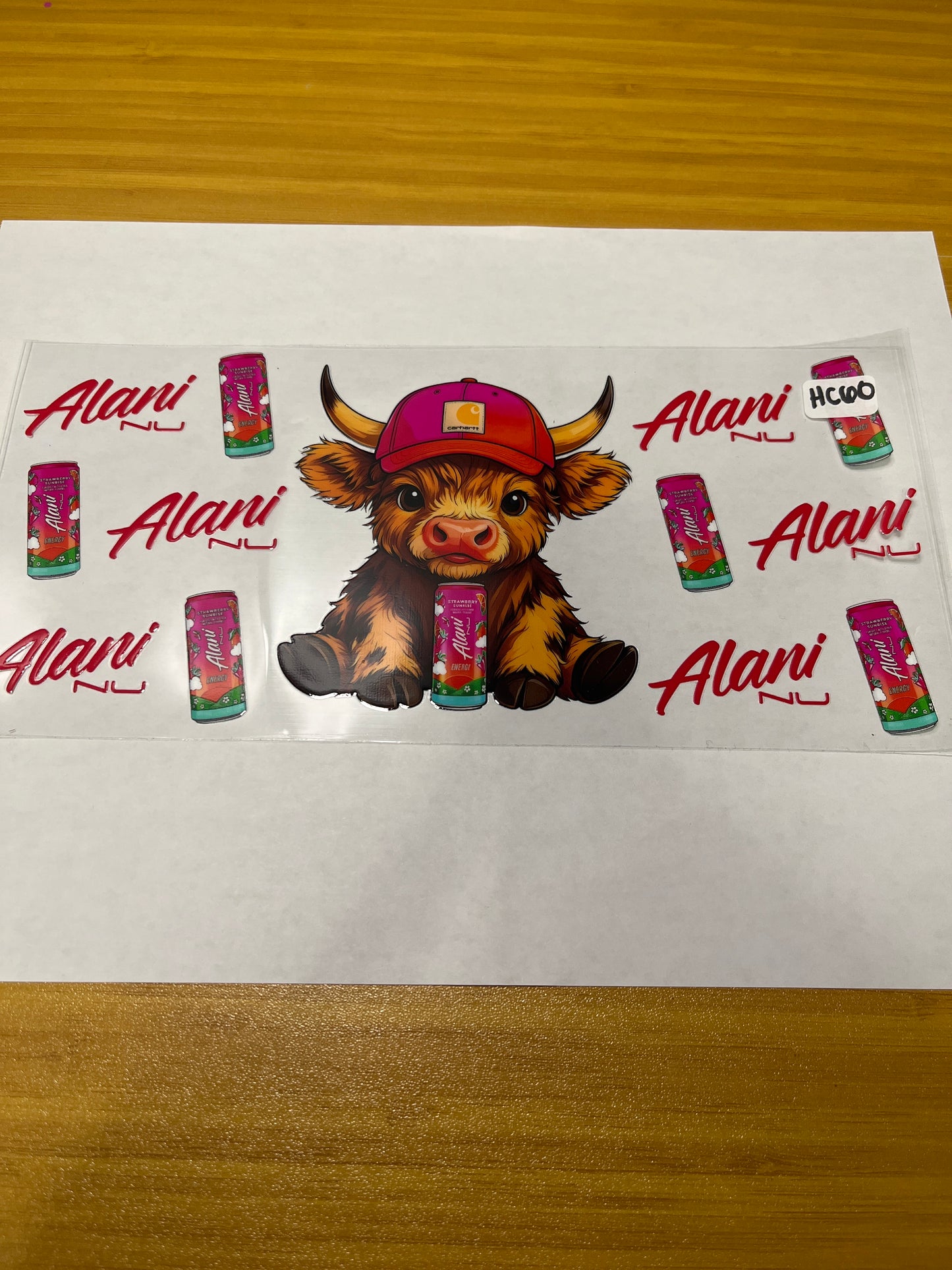 HC60 Highland Cow UVDTF Wrap