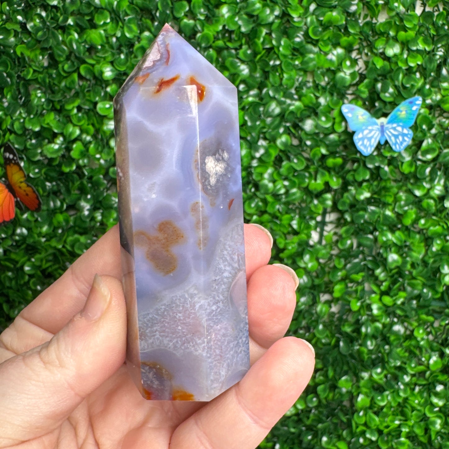 Blue Flower Agate Towers
