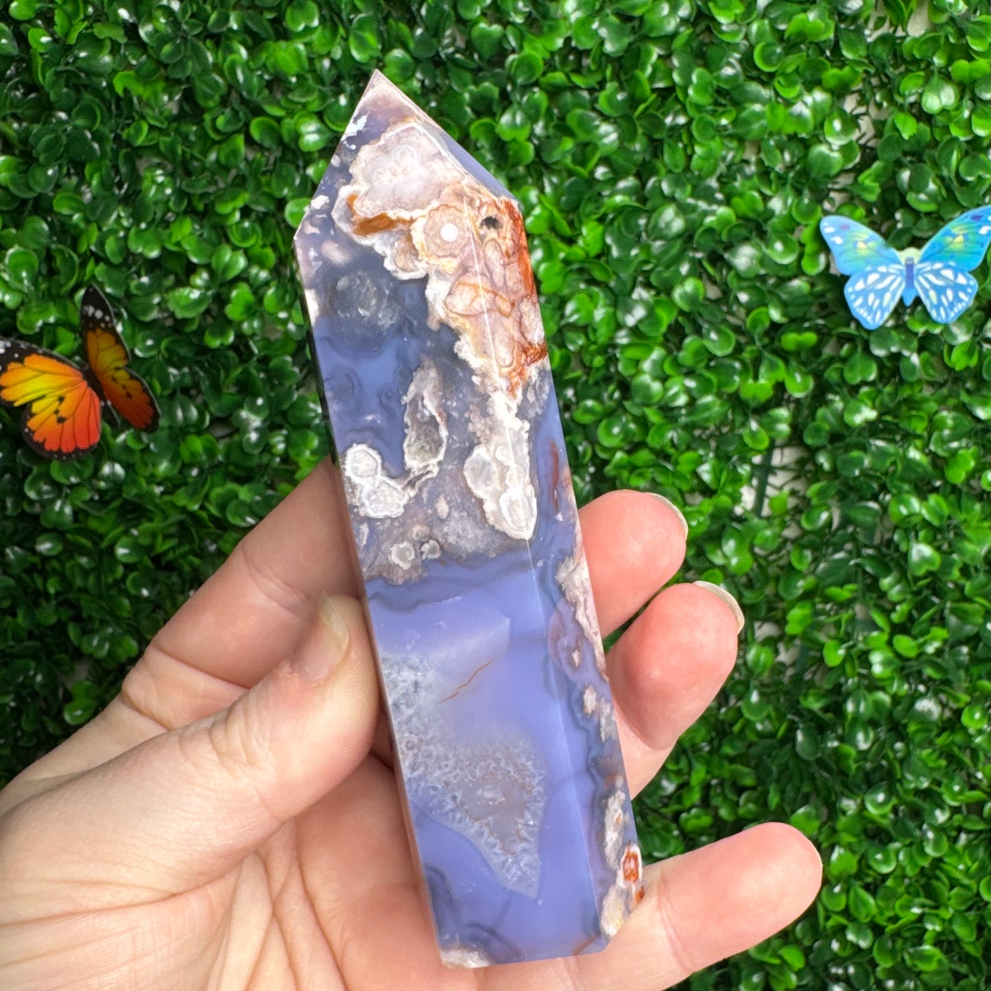 Blue Flower Agate Towers