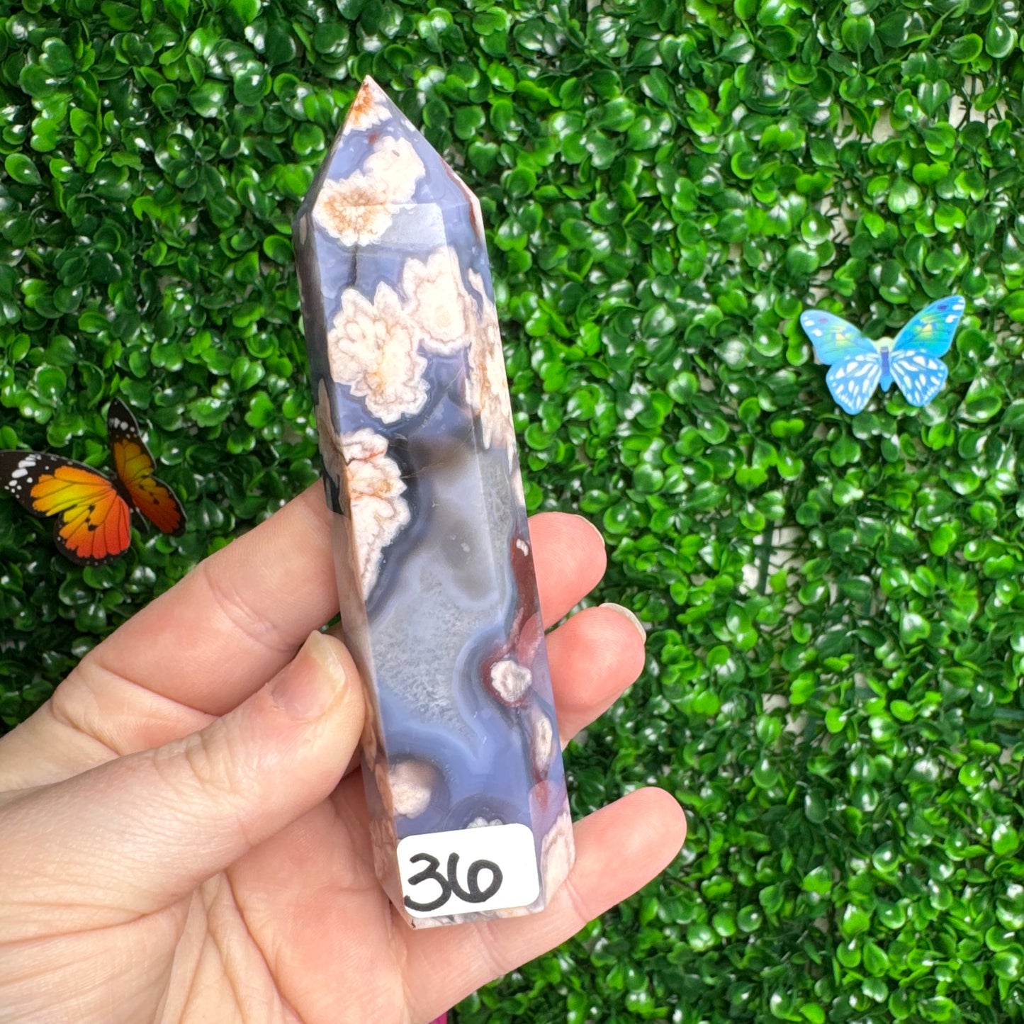 Blue Flower Agate Towers