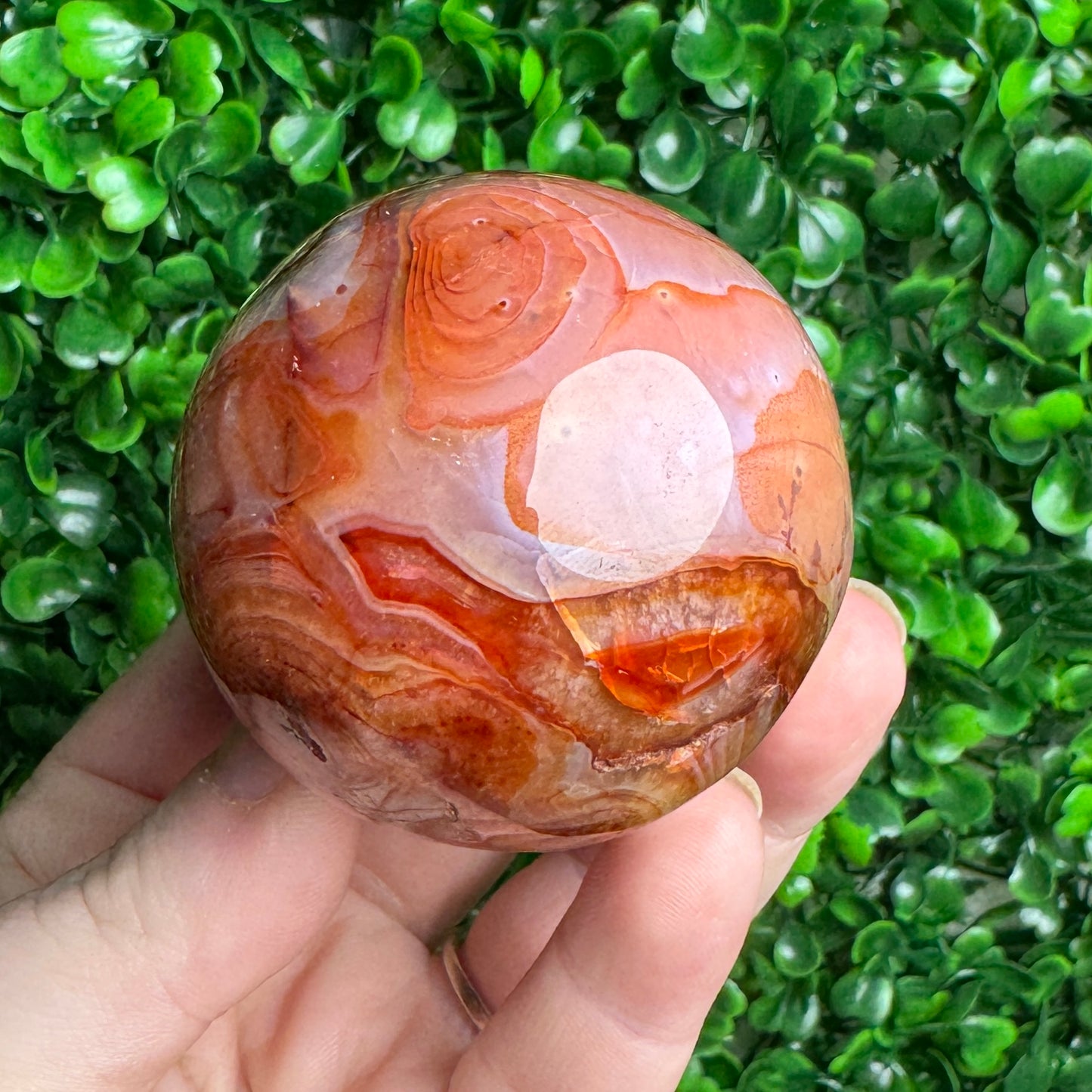Carnelian mushroom carving