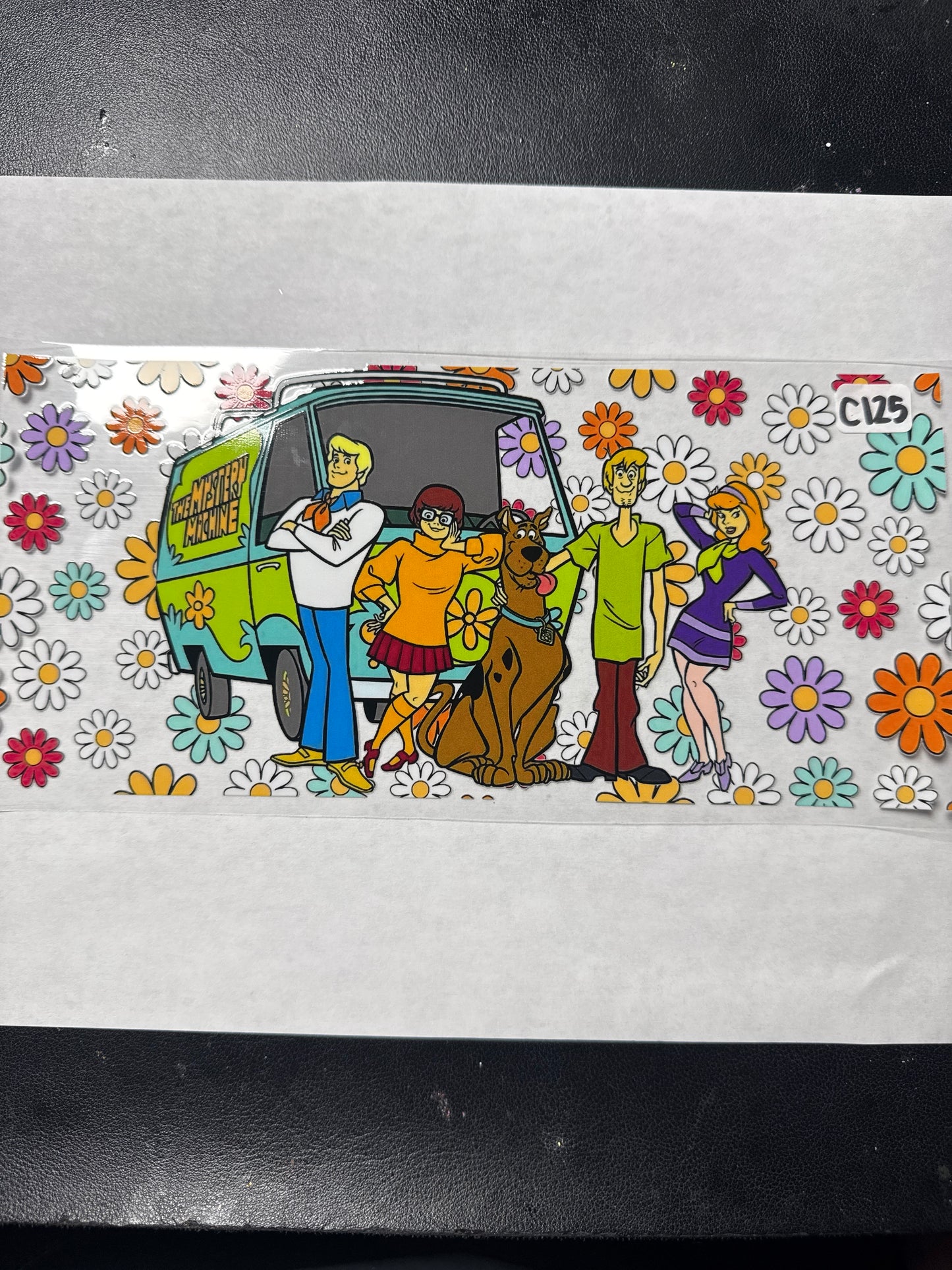 C125 Brown Dog character and friends uvdtf wrap