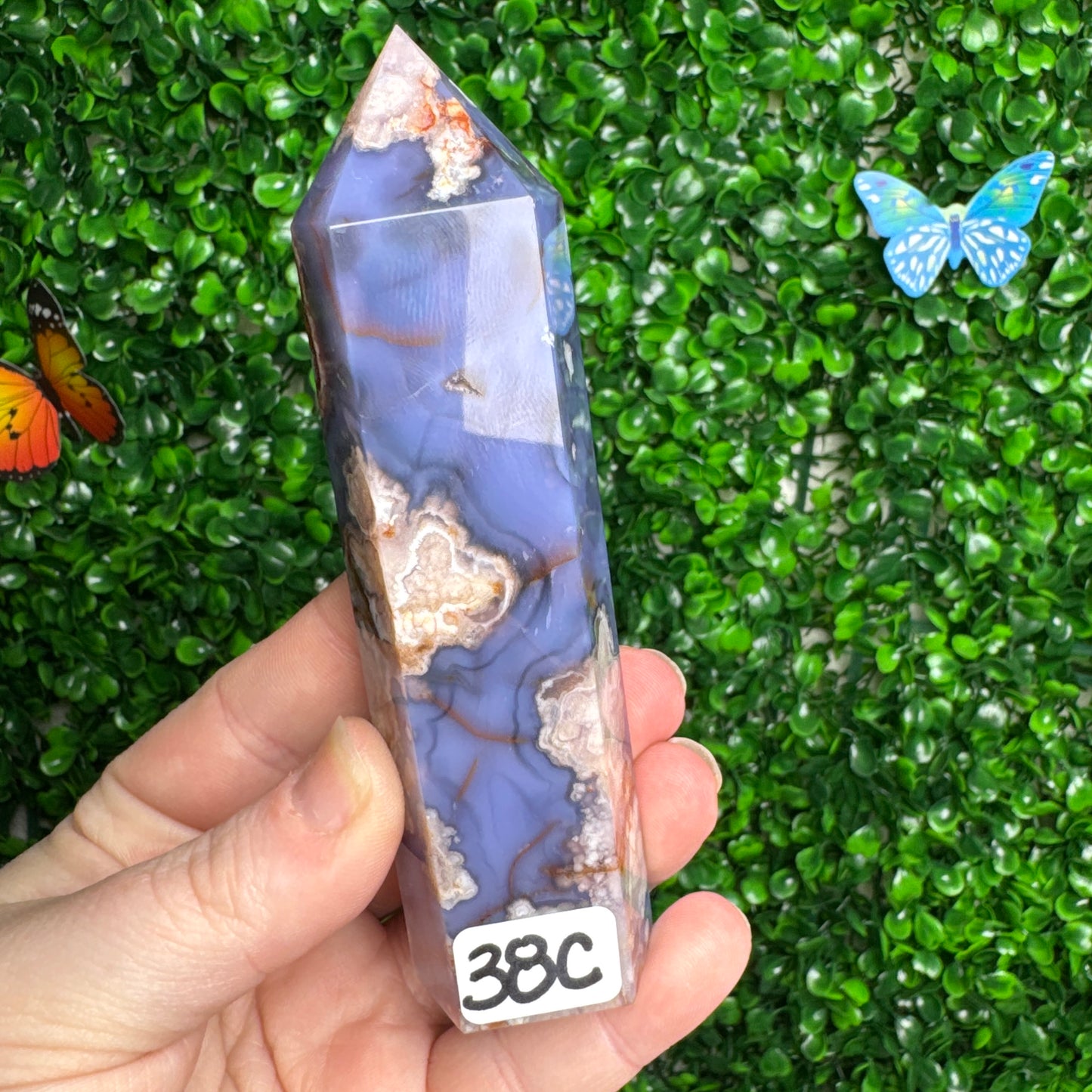 Blue Flower Agate Towers