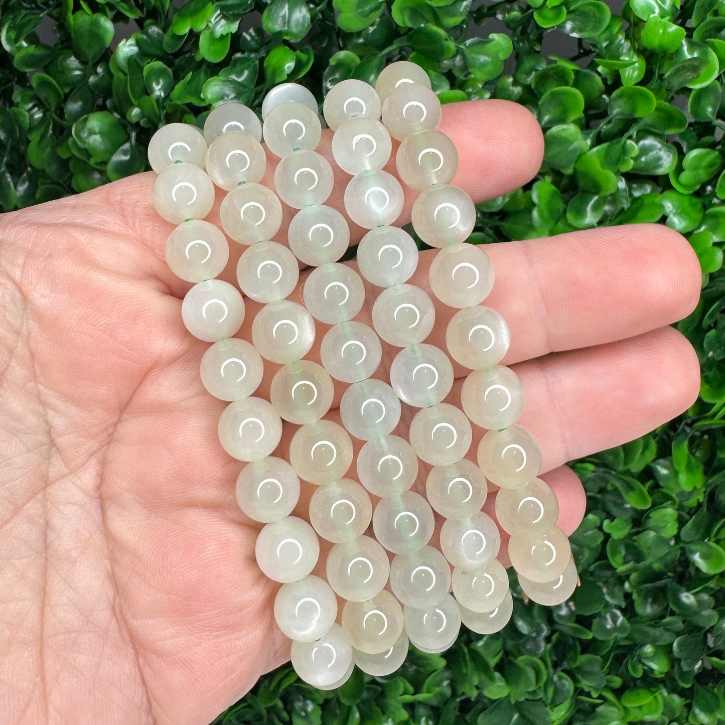 8mm Green Moonstone Bracelet