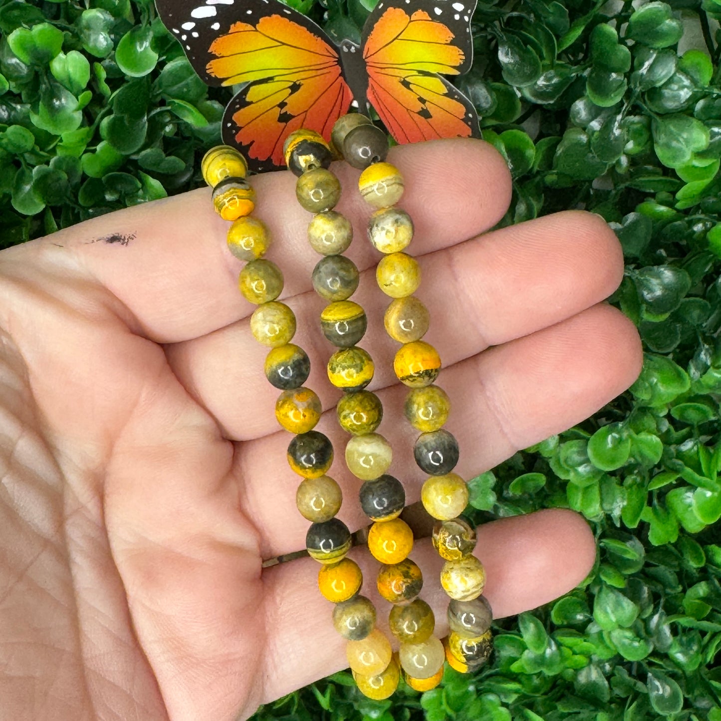 4mm Bumblebee Jasper Bracelets