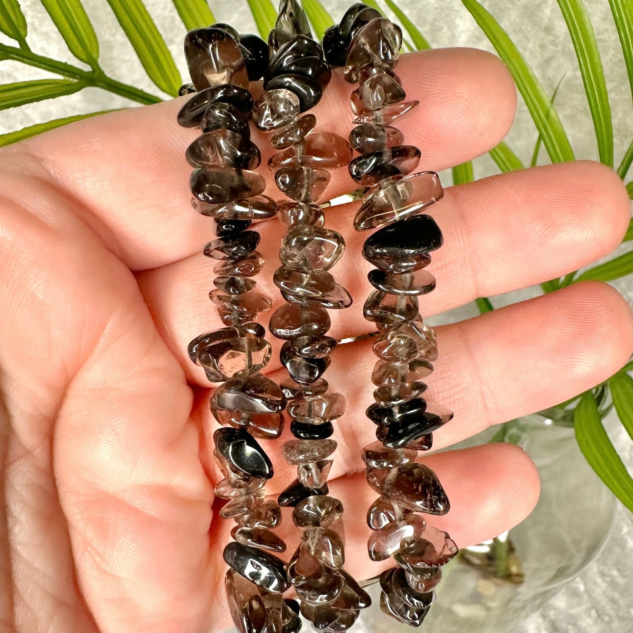 Smoky Quartz Chip Bracelet – LadyLuxeCrystals