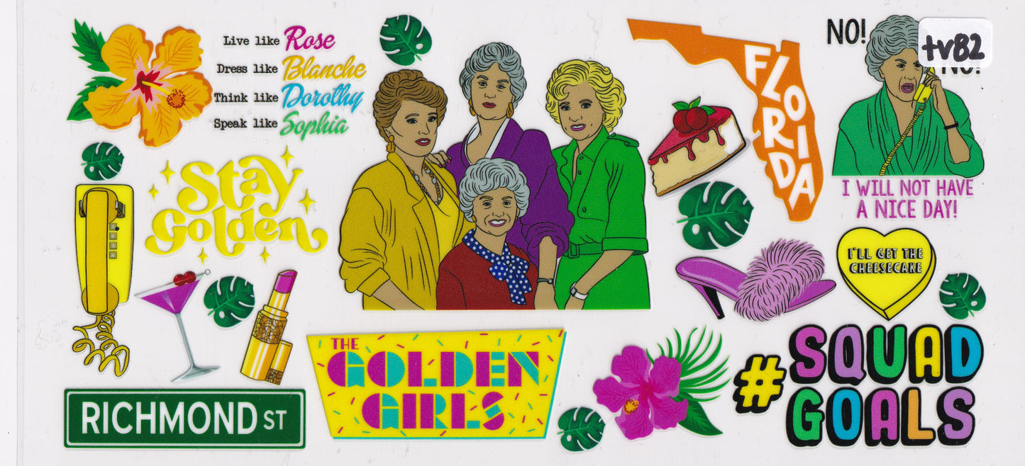 TV82 Girls TV Show Characters UVDTF Wrap