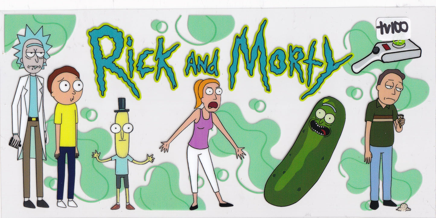 TV100 Funny Rick TV Characters UVDTF Wrap