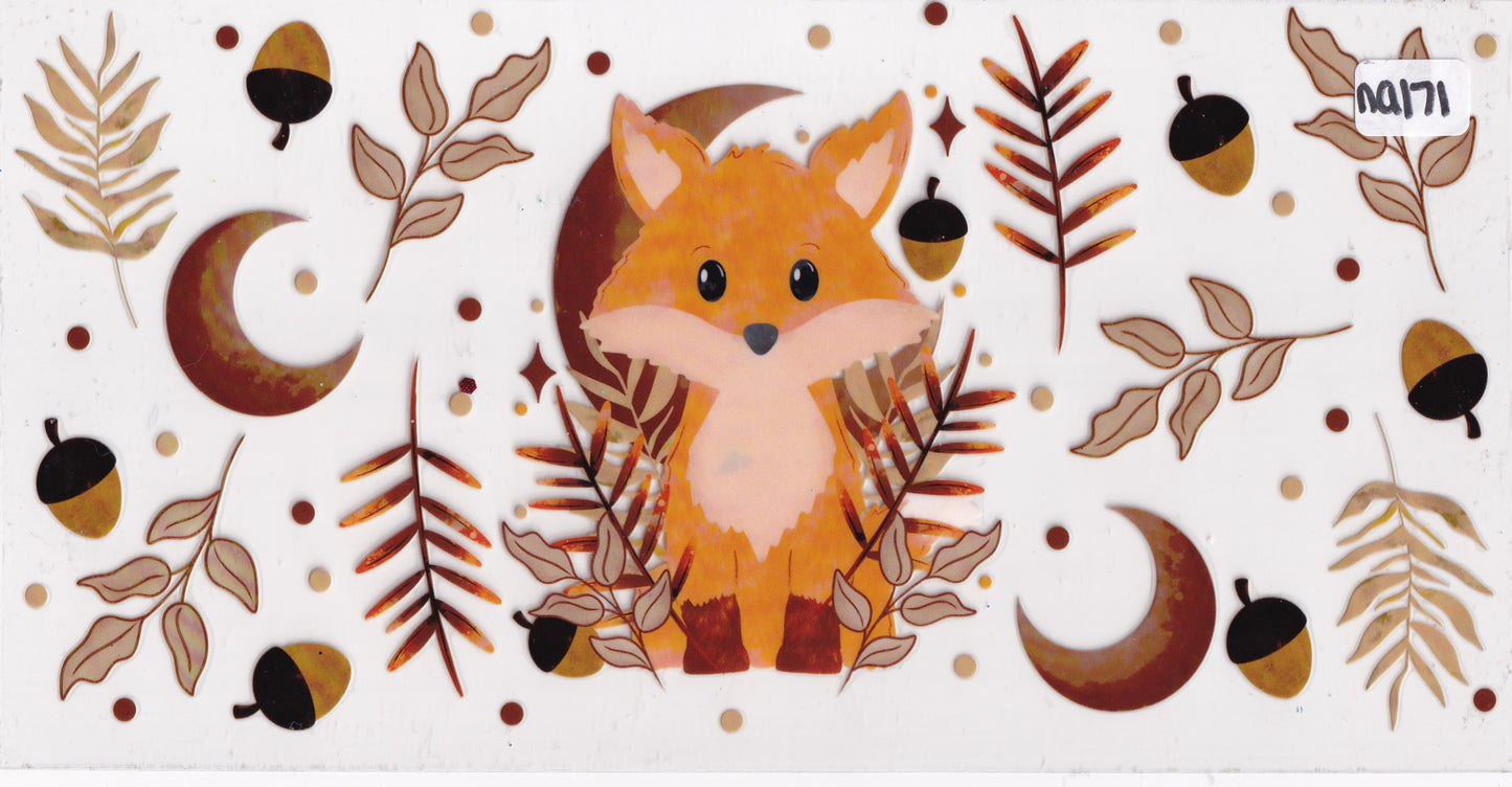NA171 Fox Flowers UVDTF Wrap