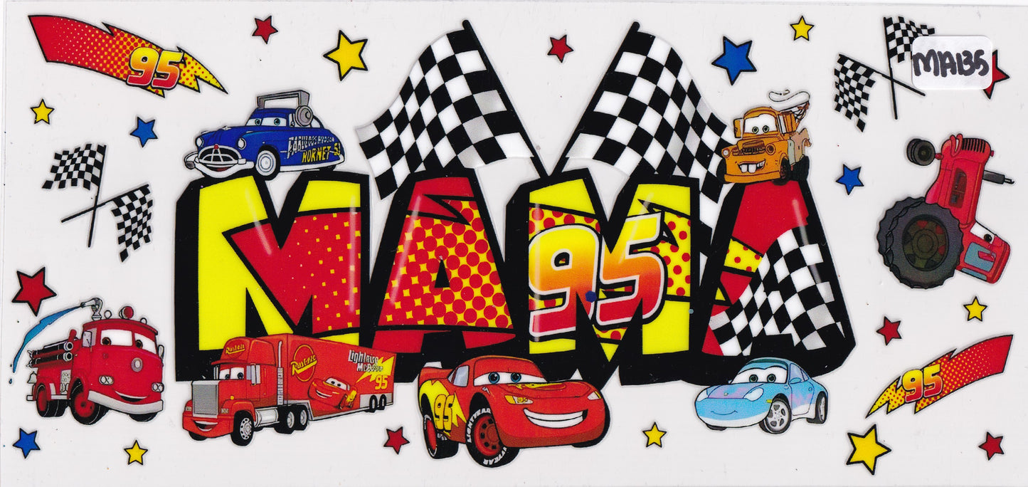 MA135 Mama Mom Kids Movie Car Characters UVDTF Wrap