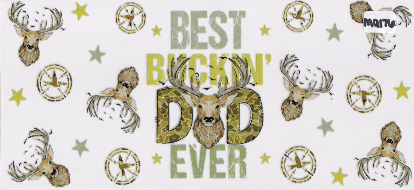 MA176 Best Dad Ever Deer UVDTF Wrap