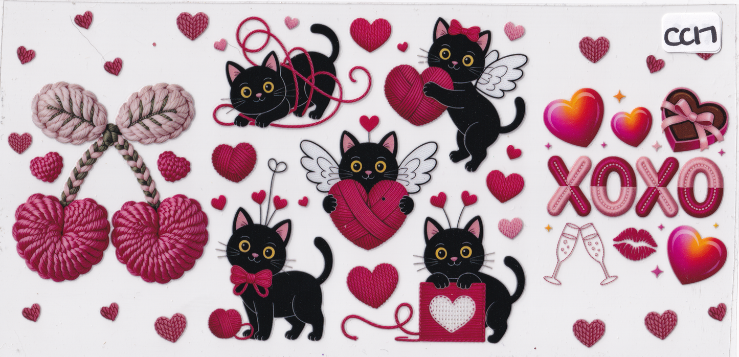 CC17 Cat Love UVDTF Wrap