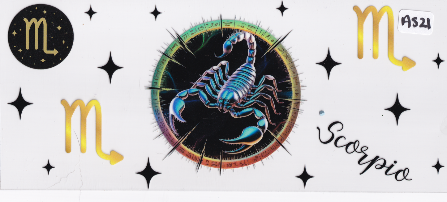 AS21 Scorpio Horoscope UVDTF Wrap
