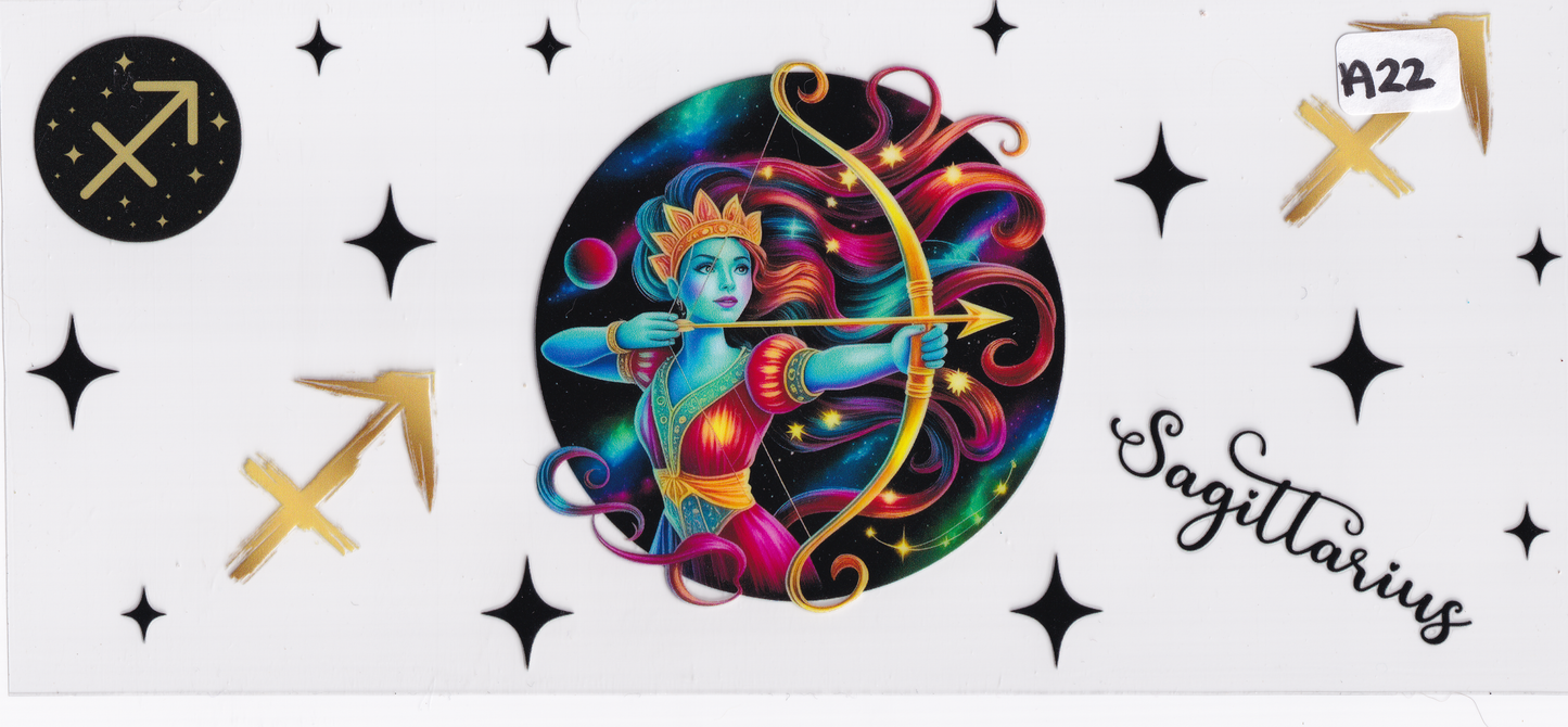 AS22 Sagittarius Horoscope UVDTF Wrap