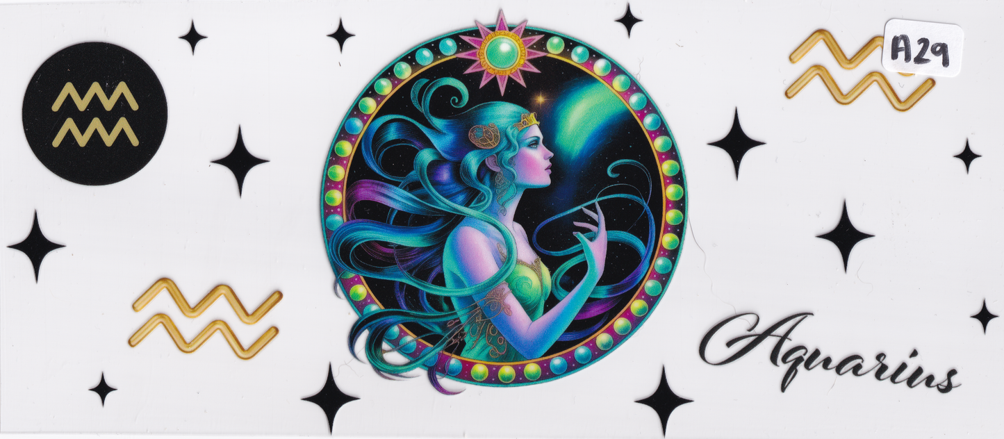 AS29 Aquarius Horoscope UVDTF Wrap