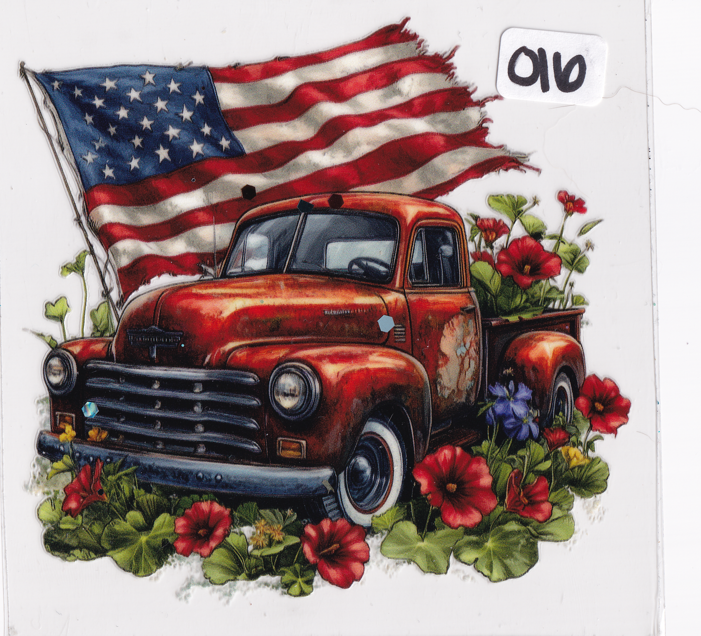 O16 America Truck UVDTF Wrap