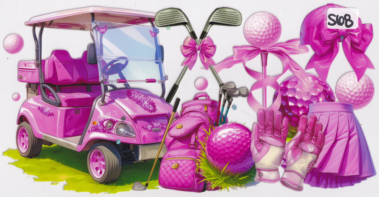 S68 Girl Golf UVDTF Wrap