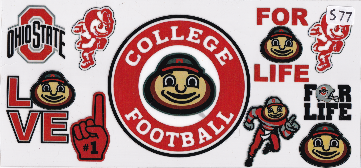 S77 Football Sports UVDTF Wrap