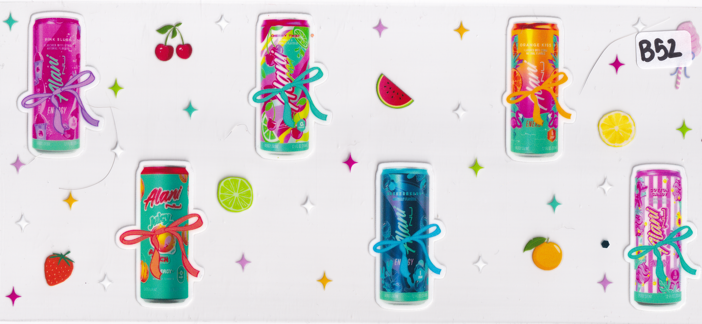 B52 Energy Drink UVDTF Wrap