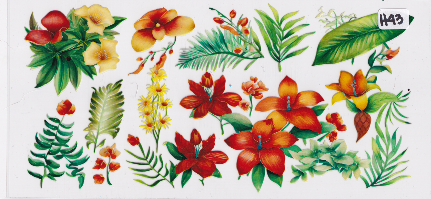 H43 Flowers UVDTF Wrap