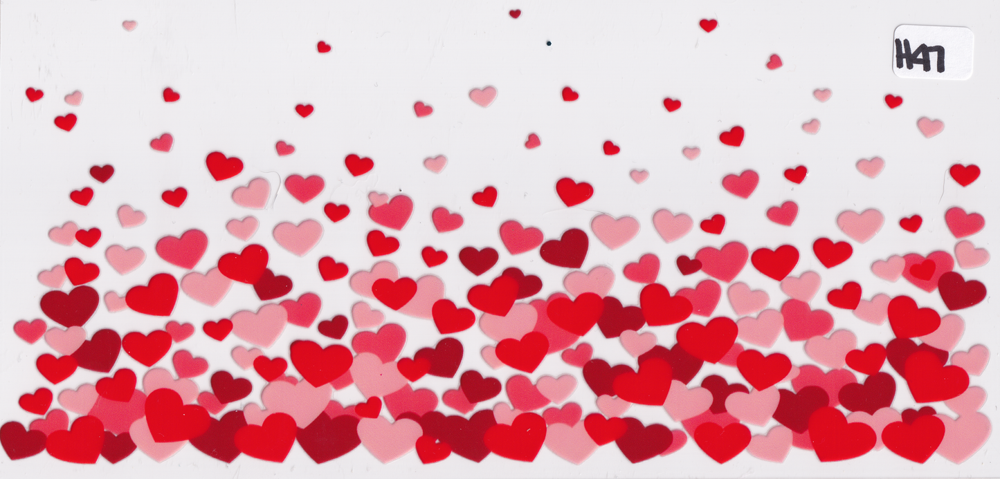H47 Hearts Valentines UVDTF Wrap