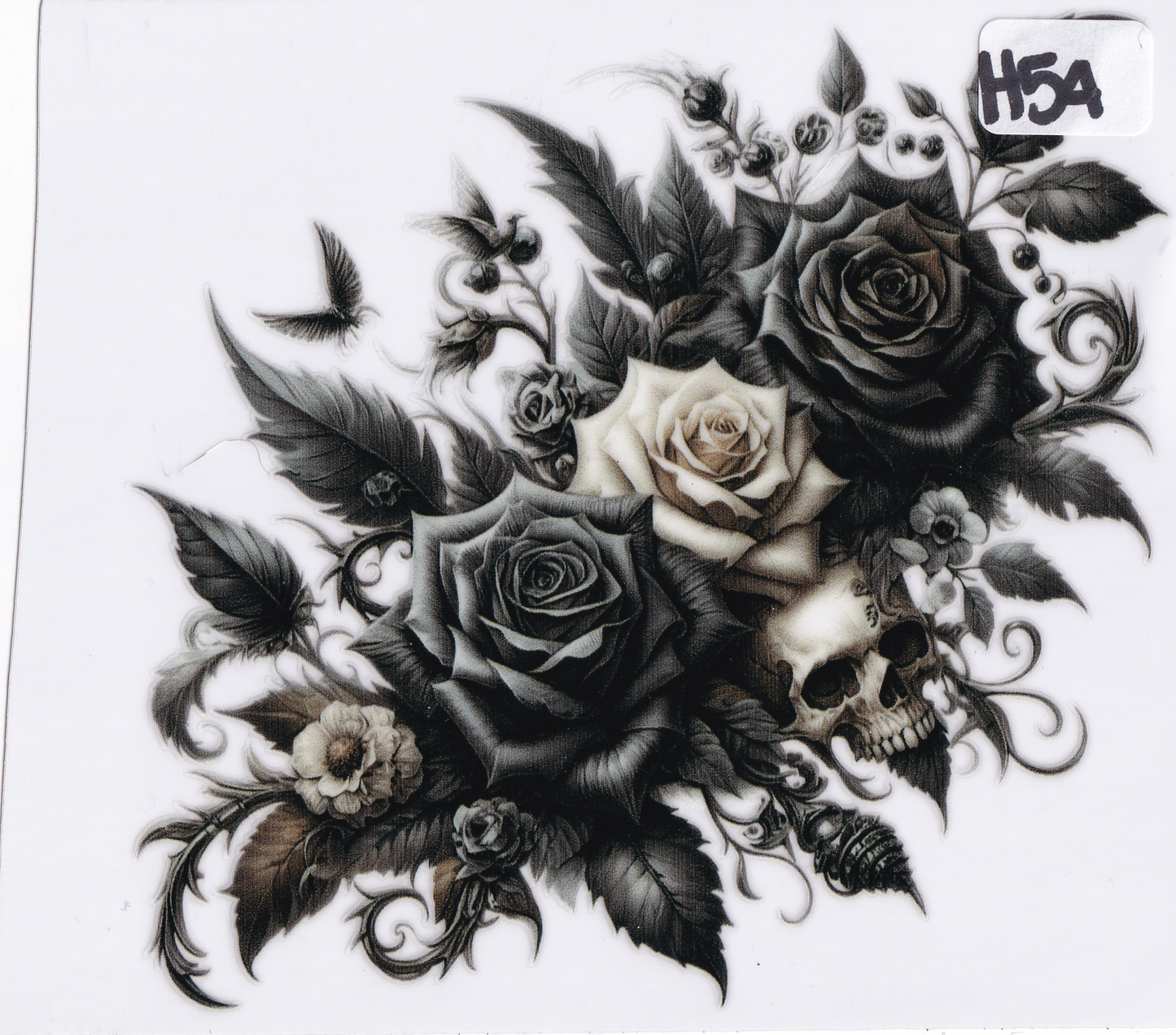 H54 Rose FlowerUVDTF Wrap