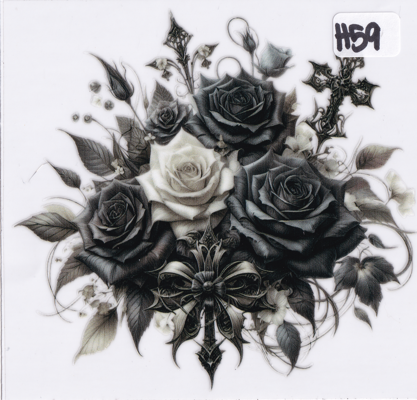 H59 Rose Flower UVDTF Wrap