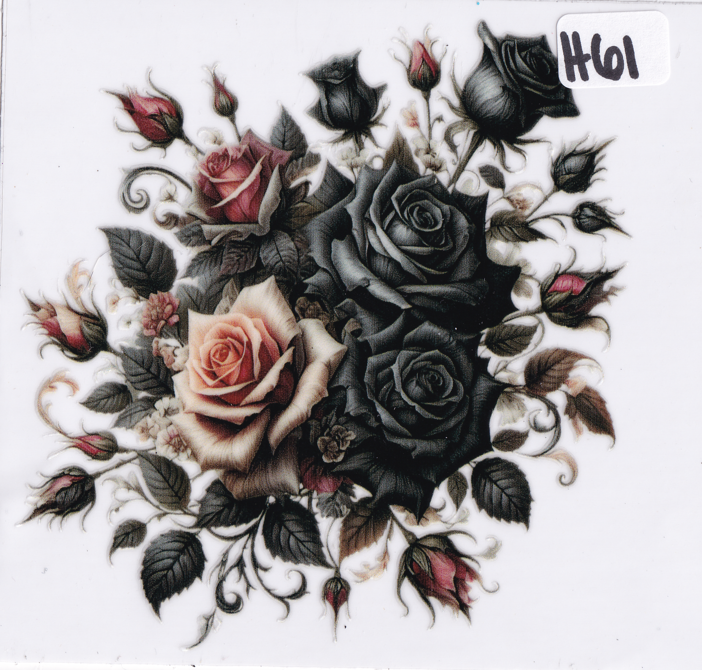 H61 Rose Flower UVDTF Wrap