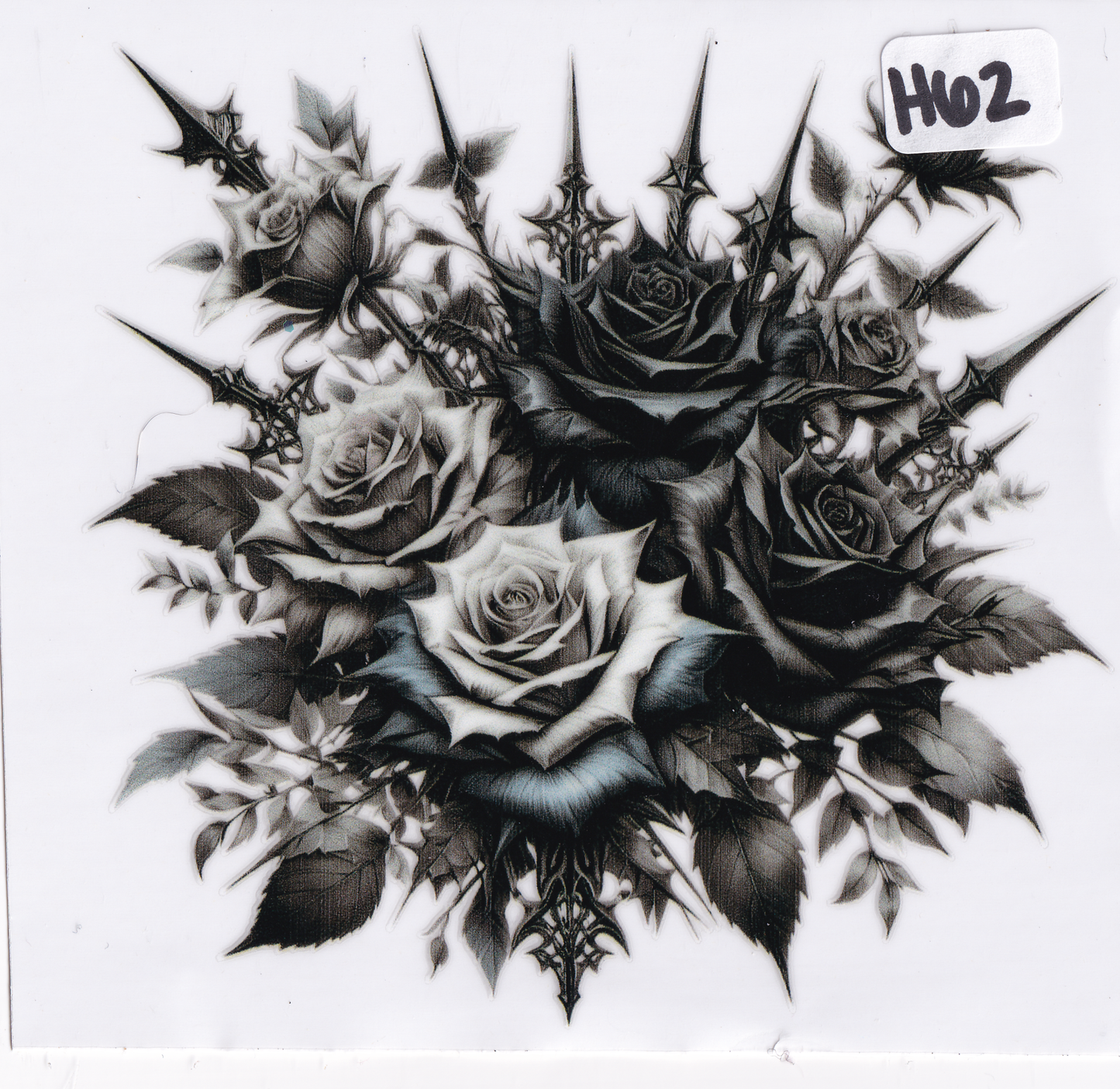 H62 Rose Flower UVDTF Wrap