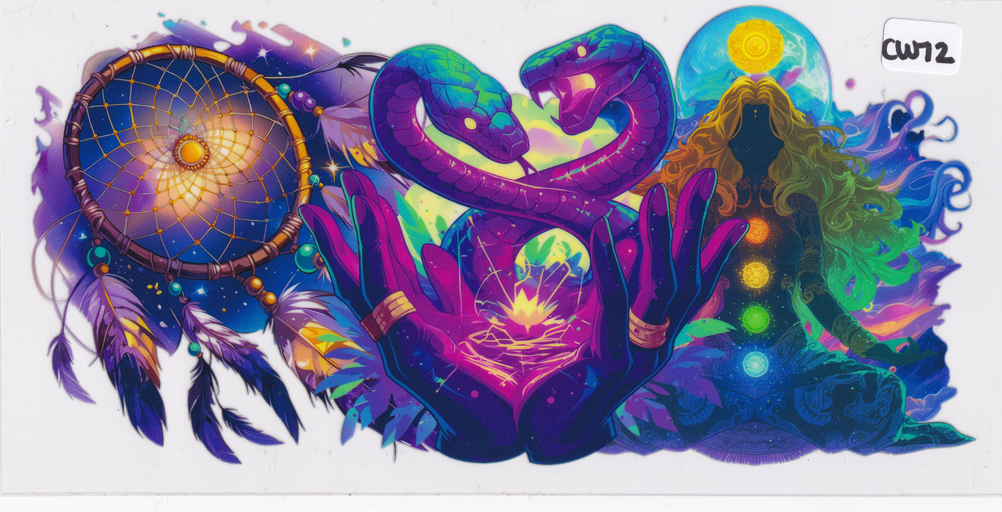 CW72 Mystical Snakes UVDTF Wrap