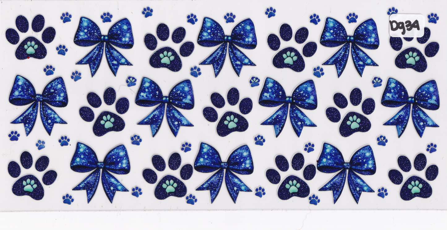 DG34 Dog Paws UVDTF Wrap