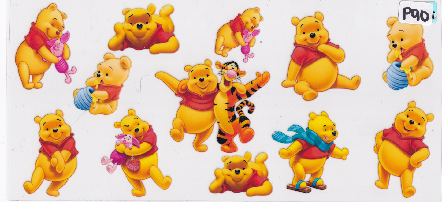 P90 Bear and Tiger Characters UVDTF Wrap