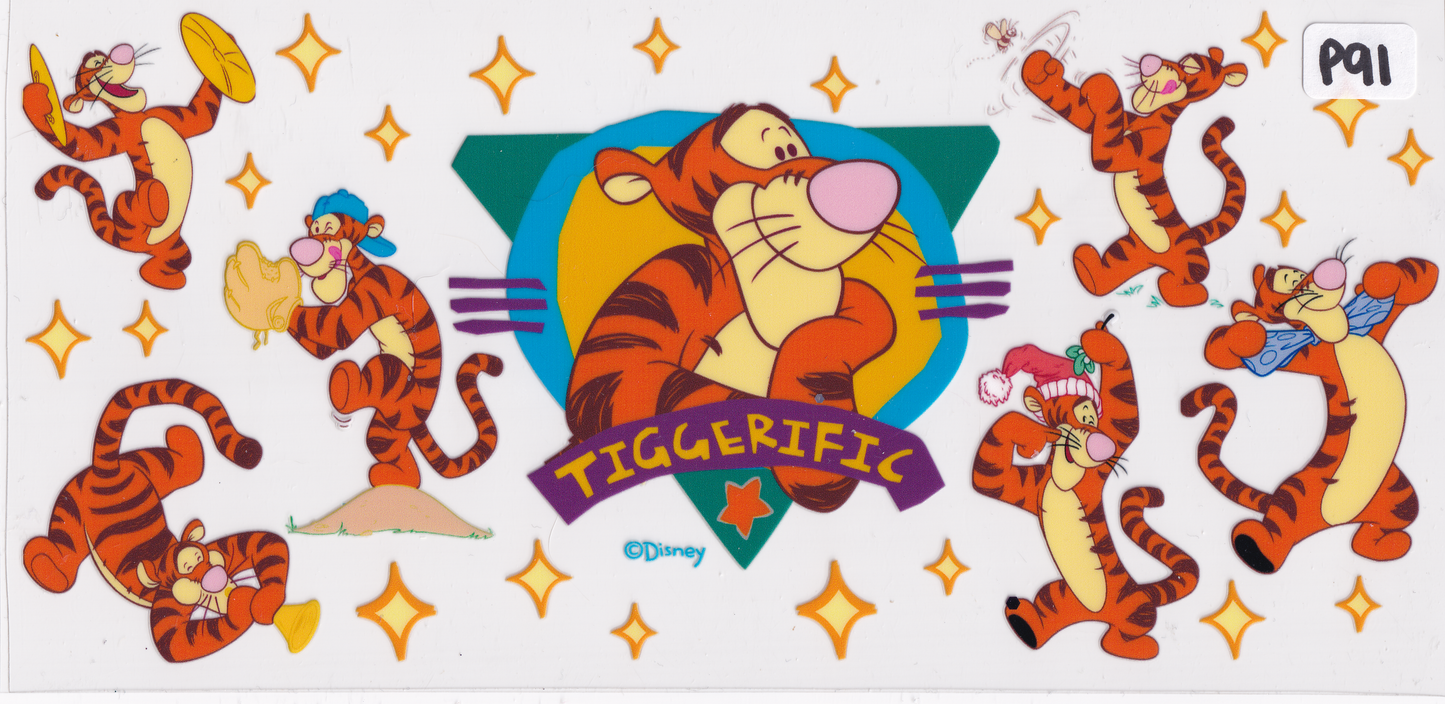 P91 Kids Tiger Character UVDTF Wrap