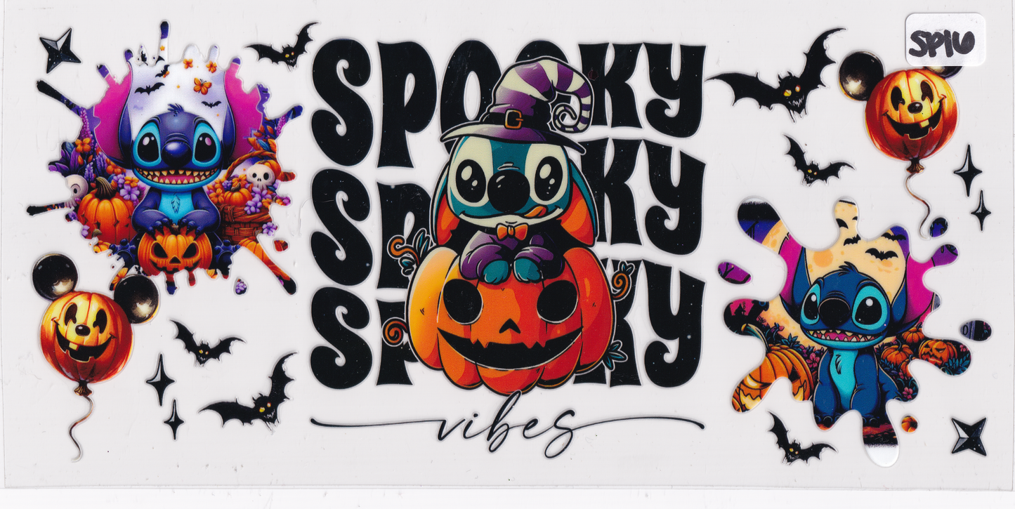 SP16 Spooky Halloween Kids Character Pumpkin UVDTF Wrap